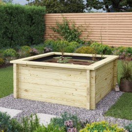 Raised Wooden Pond - Square - 640mm Height