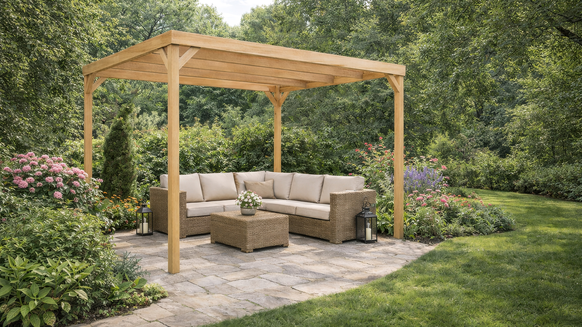 Clearance Grade Freestanding Box Pergolas