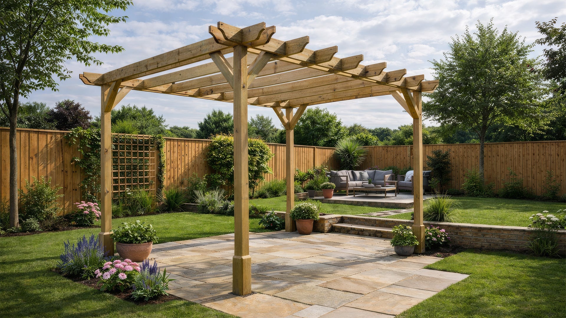 Freestanding Double Premium Pergolas