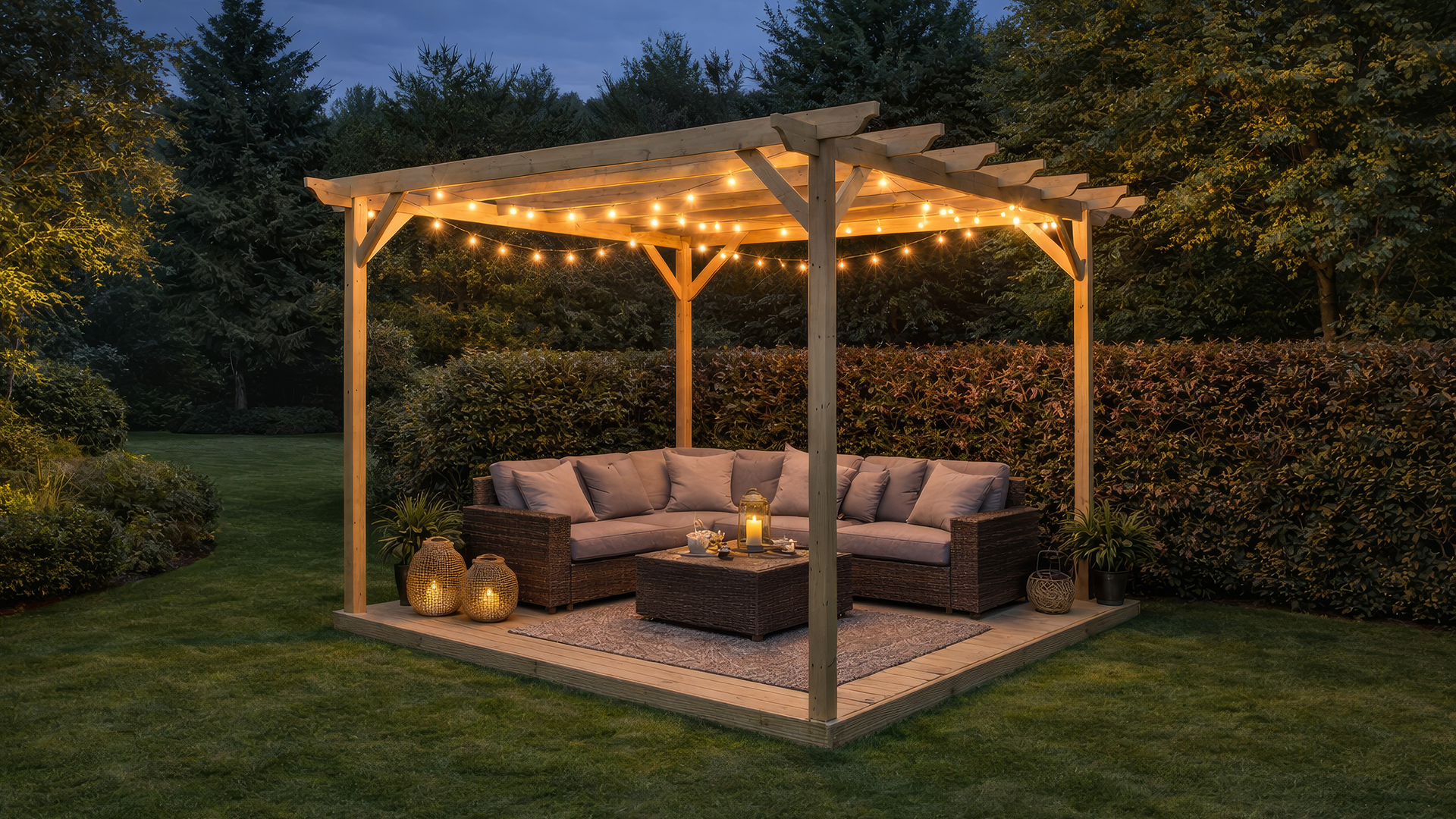 Freestanding Pergolas with Decking