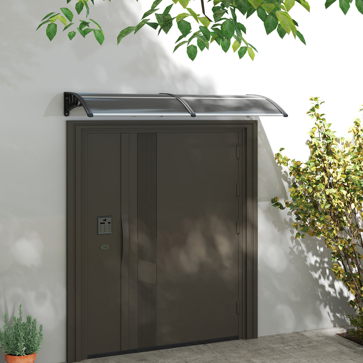 Outsunny Door Canopy Awning Outdoor Window Rain Shelter for Door 196 x 75cm