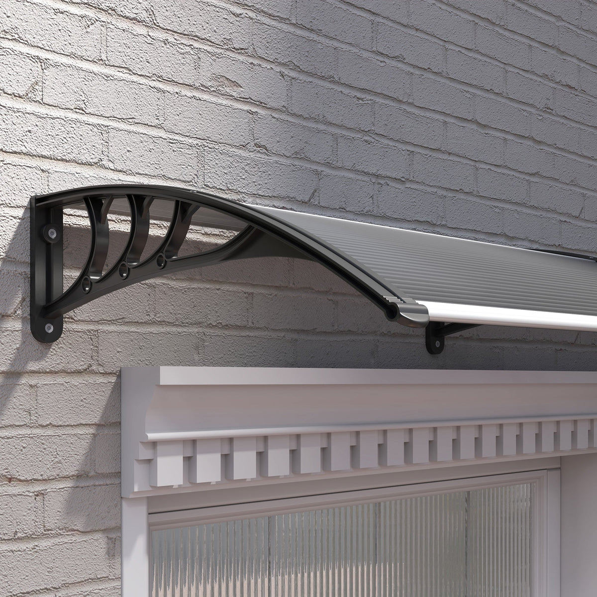 Outsunny Door Canopy Awning Outdoor Window Rain Shelter for Door 196 x 75cm
