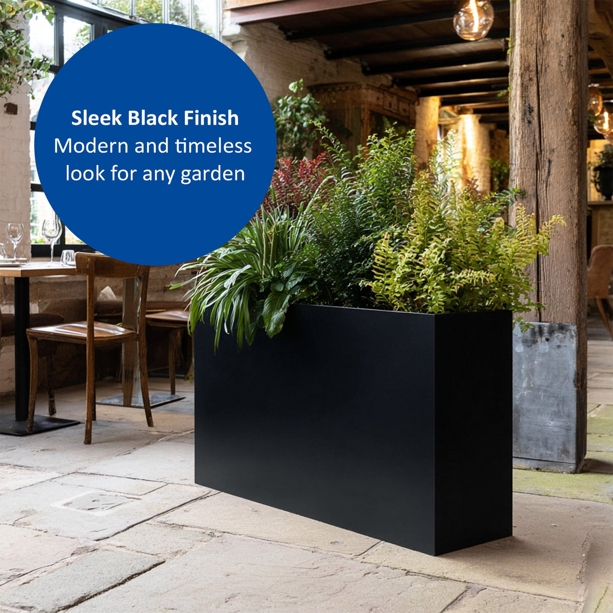 Galvanised Steel Trough Metal Planter - 90cm x 82cm - Multiple Colours