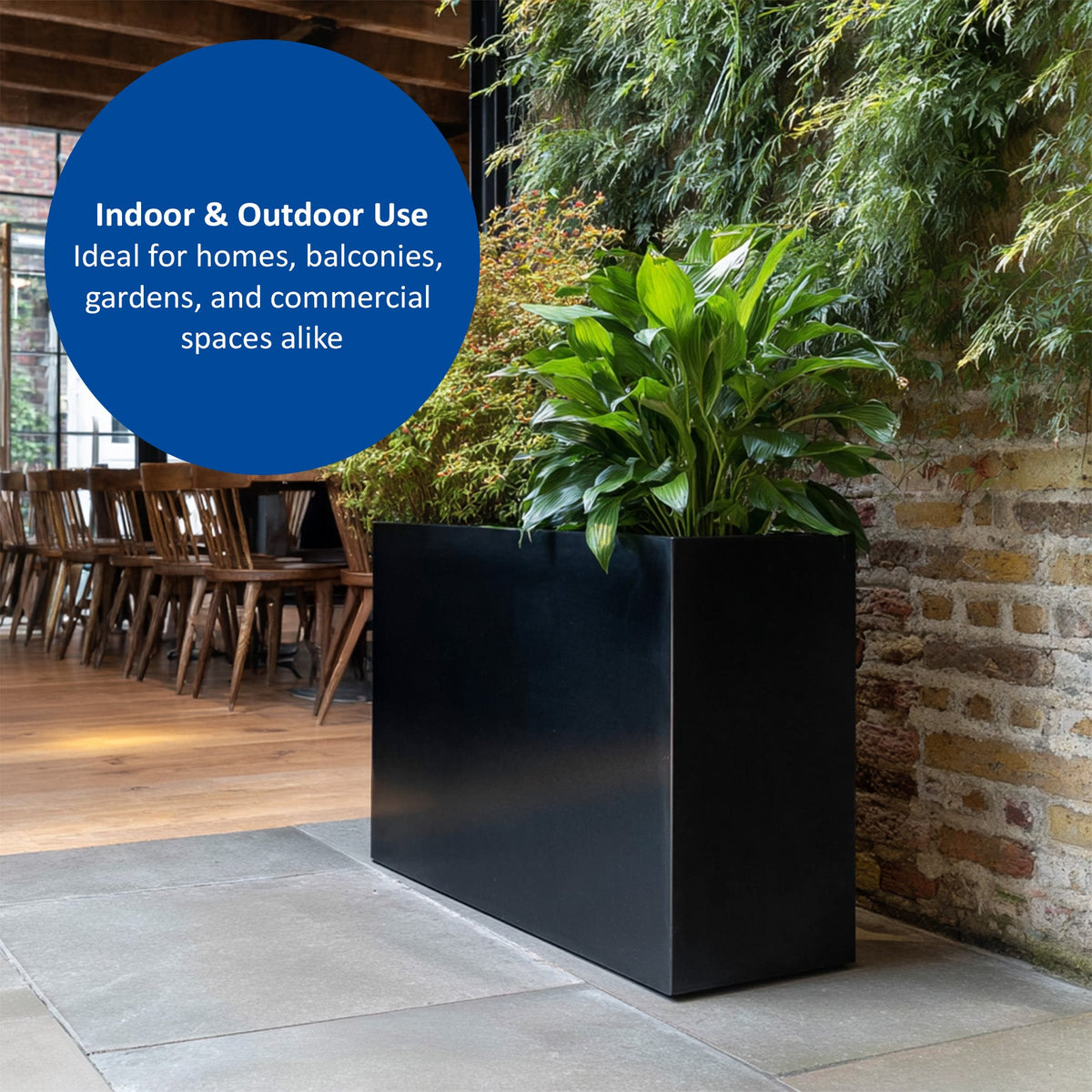Galvanised Steel Trough Metal Planter - 90cm x 82cm - Multiple Colours