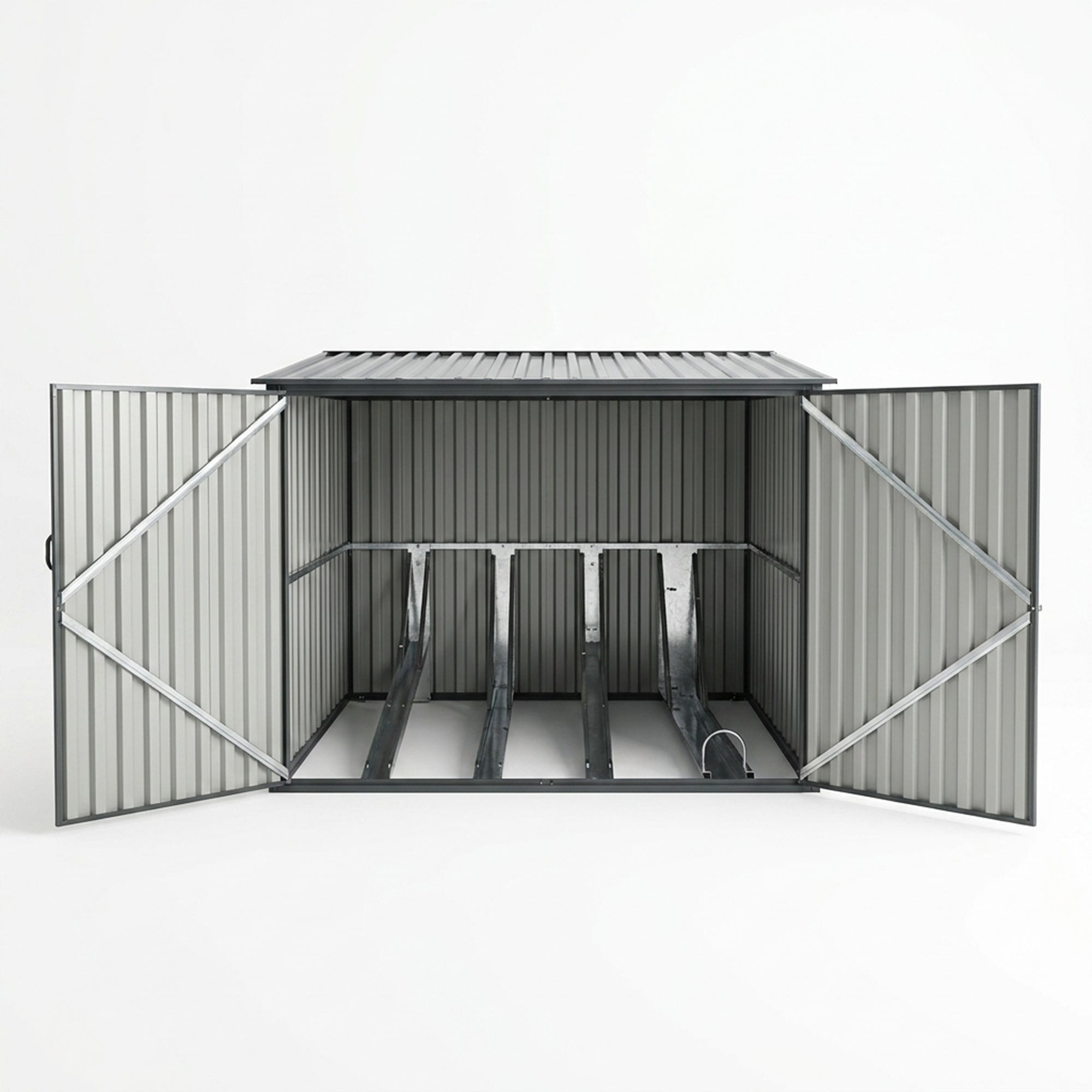 Metal Bicycle Storage Shed for Up to 4 Bikes