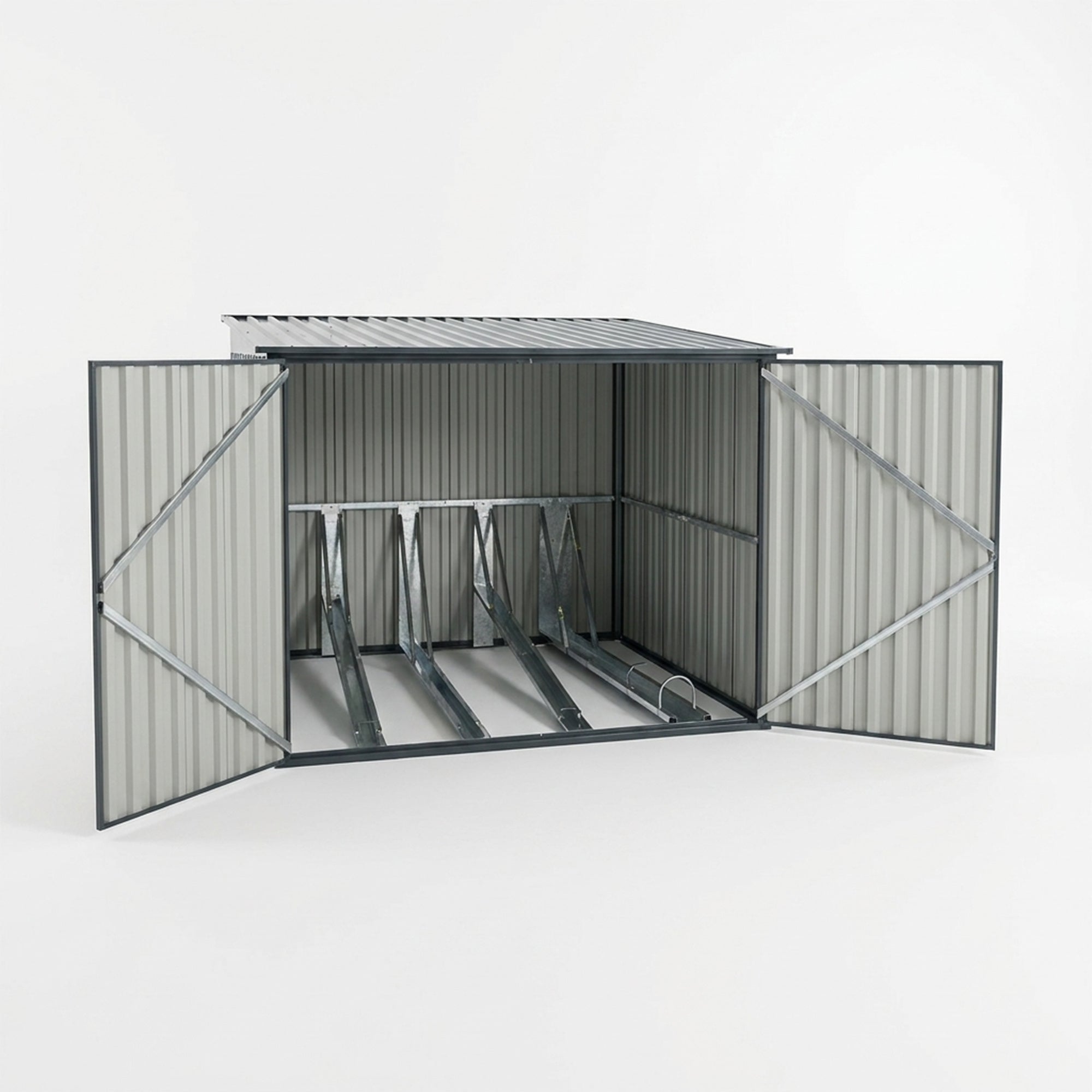 Metal Bicycle Storage Shed for Up to 4 Bikes