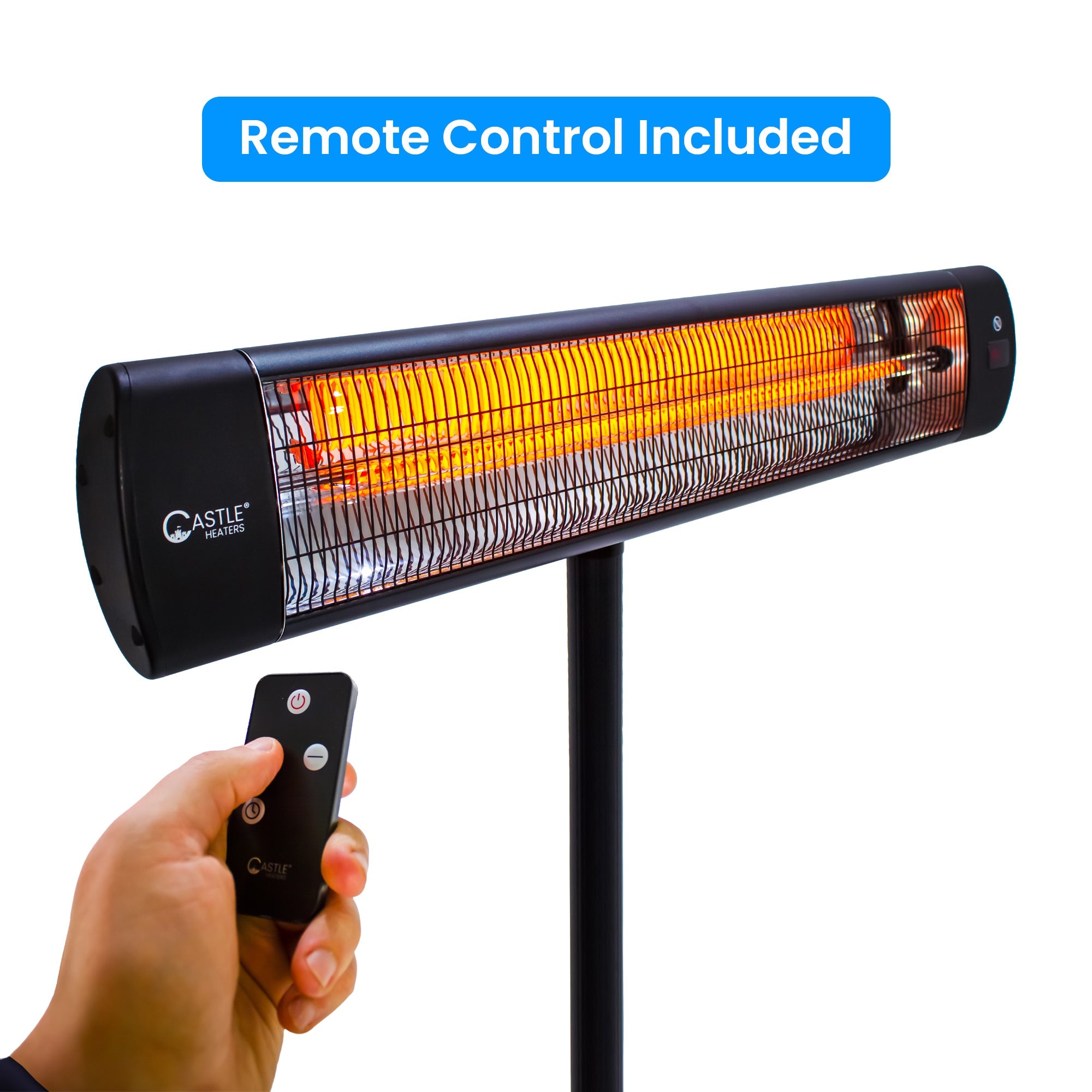 Castle Heaters - 3KW Free Standing Infrared Heater KMH-30KD Infrared Patio & Workshop Heater