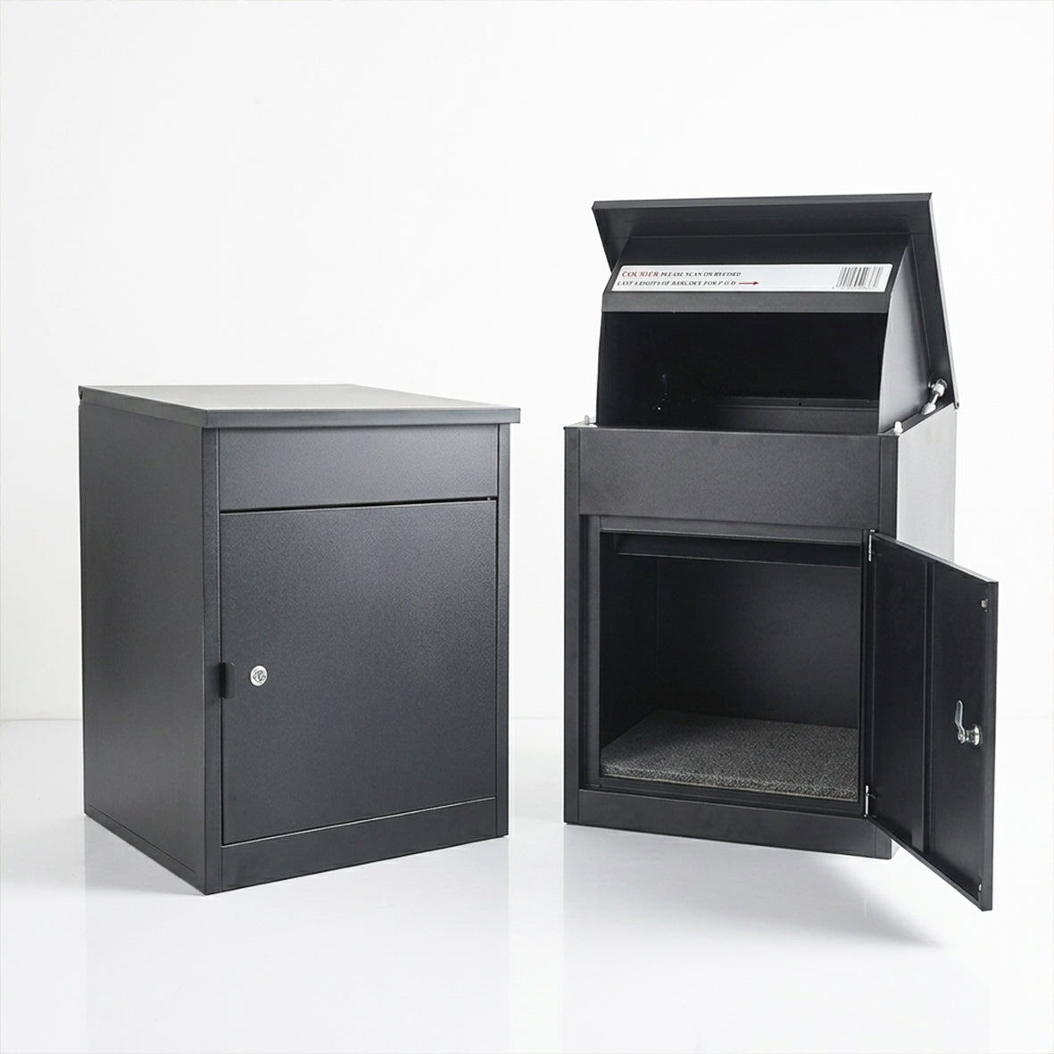 Outdoor Metal Parcel Box - Black
