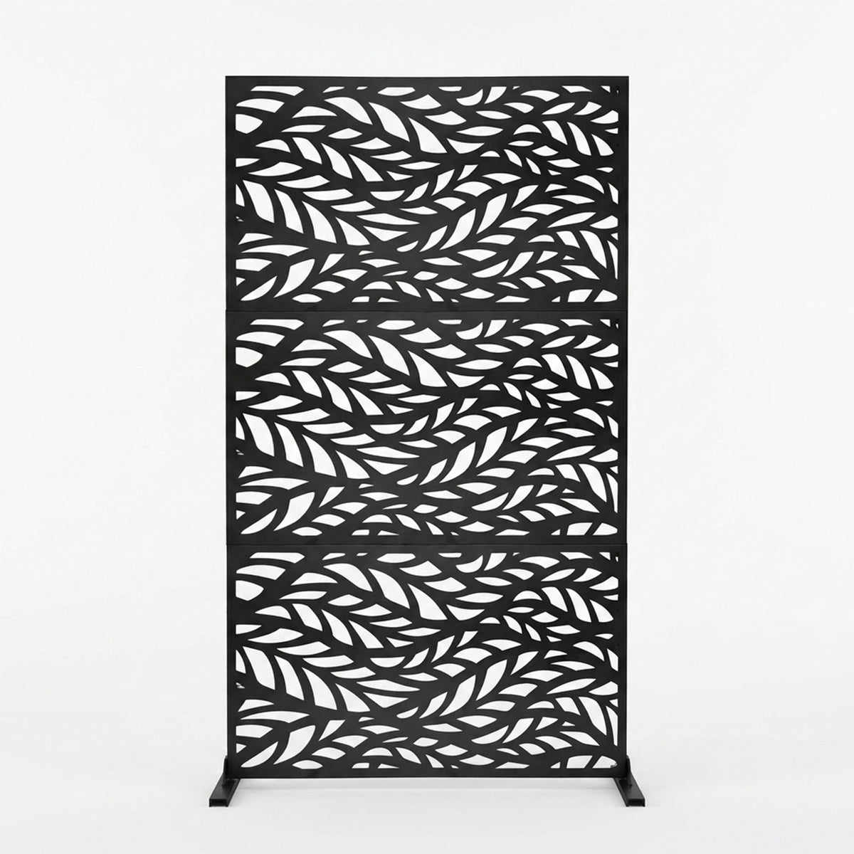 Metal Outdoor Privacy Screen 90cm x 180cm - Leaf