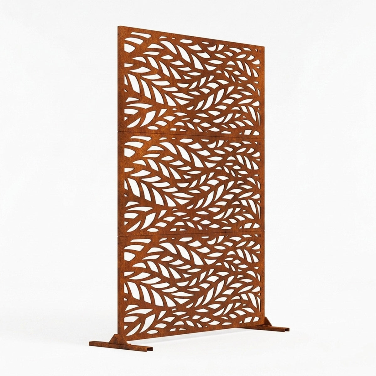 Metal Outdoor Privacy Screen 90cm x 180cm - Leaf