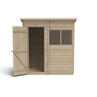 4LIFE Overlap Pressure Treated Pent Shed - All Sizes