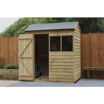 4LIFE Overlap Pressure Treated Reverse Apex Shed - All Sizes