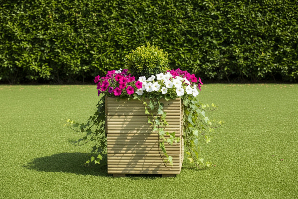 Square Wooden Decking Planter - Multiple Sizes