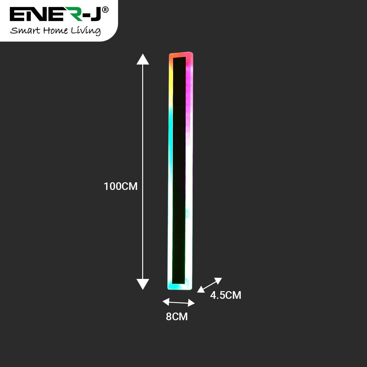 Ener-J 100cm Outdoor LED Wall Light – 24W RGB Colour Changing – IP65
