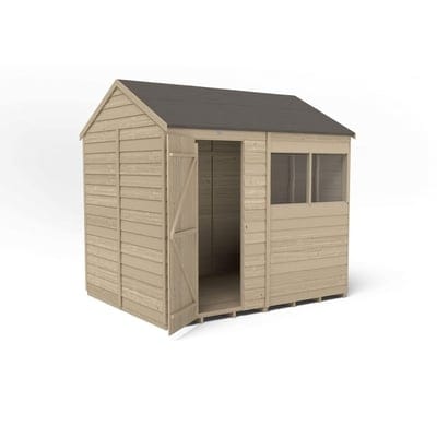 4LIFE Overlap Pressure Treated Reverse Apex Shed - All Sizes