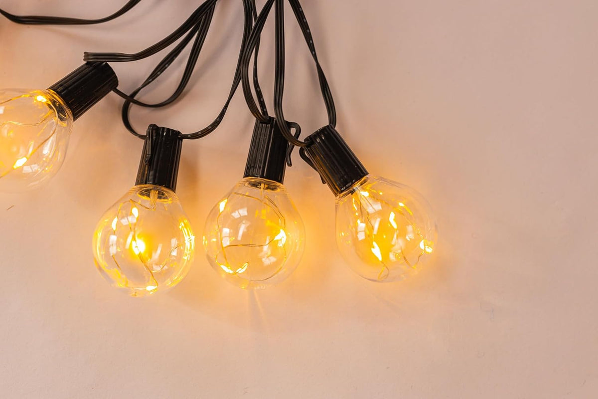 14.5m Outdoor Festoon String Lights Mains Powered Waterproof