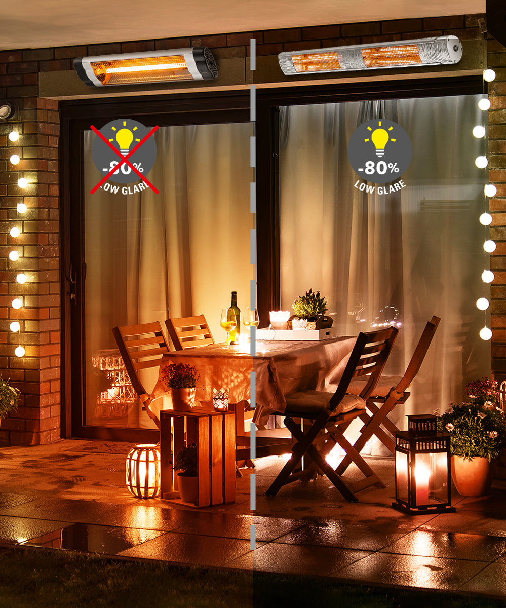 3KW Infrared Outdoor Garden Patio Heater KMH-30R9 Wall Mounted with Remote Control