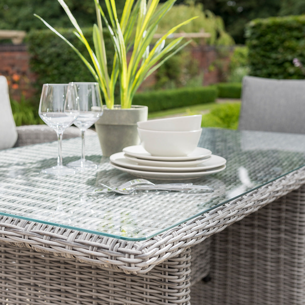 Longbeach 5 Seat Garden Lounge Set with Wicker Finish