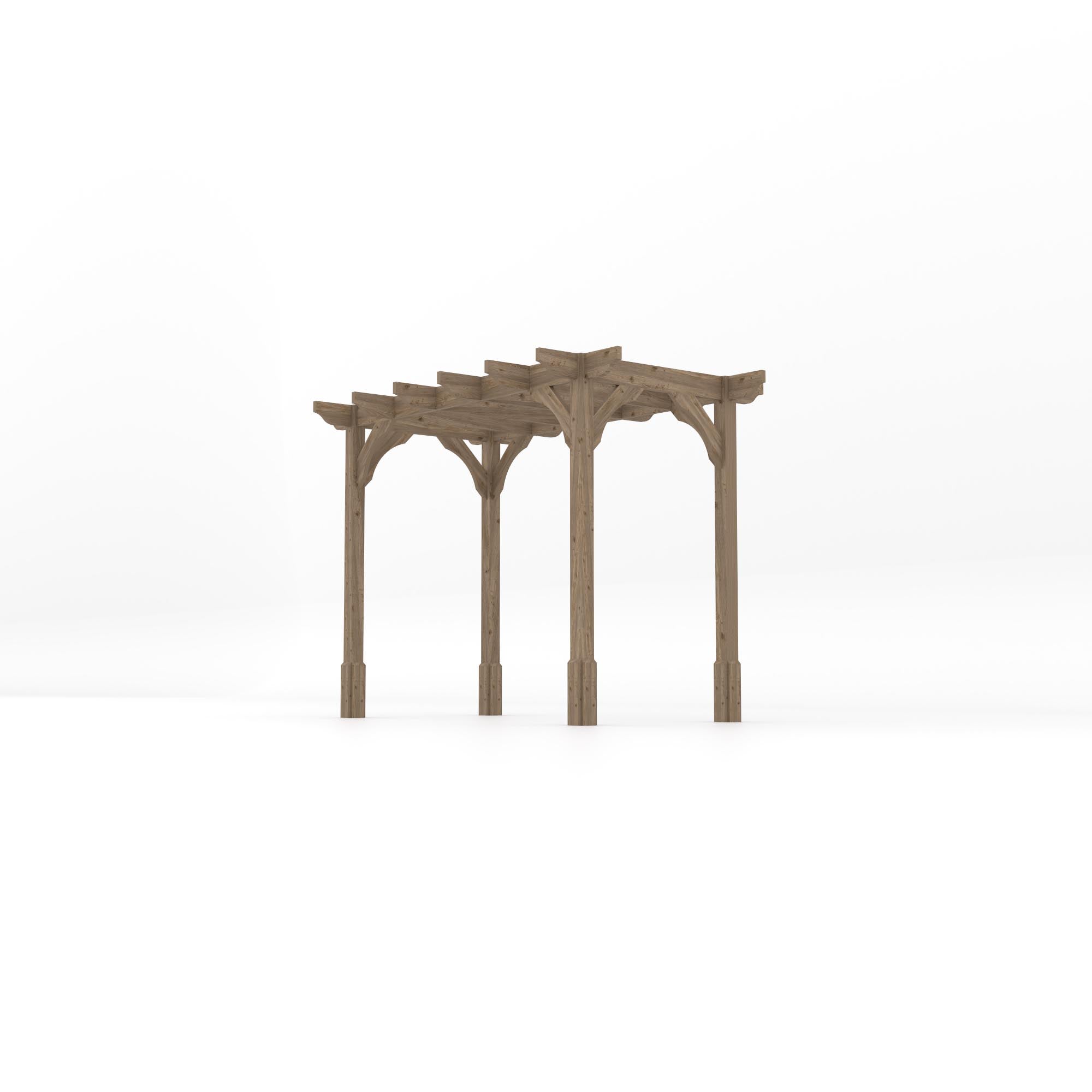 Freestanding Premium Pergola - Rustic Brown - 1.8m Width x 3m Length