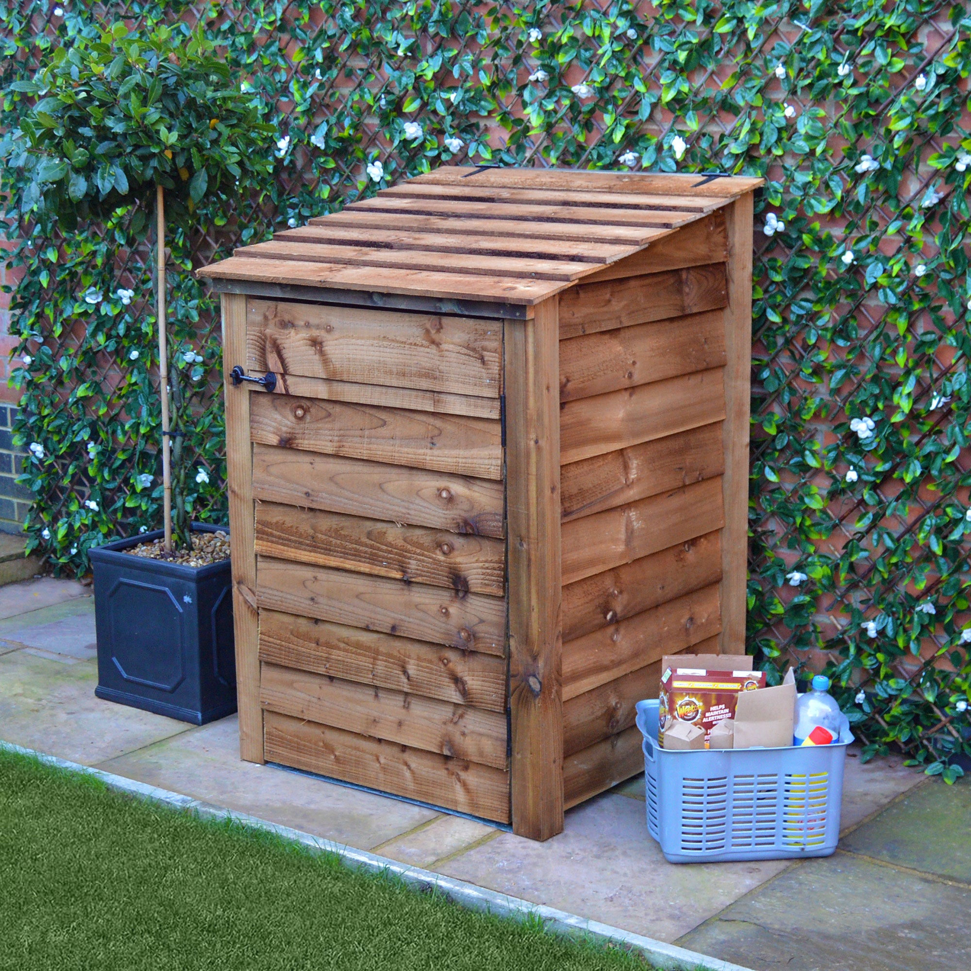 Morcott Single Recycling Store - Rustic Brown