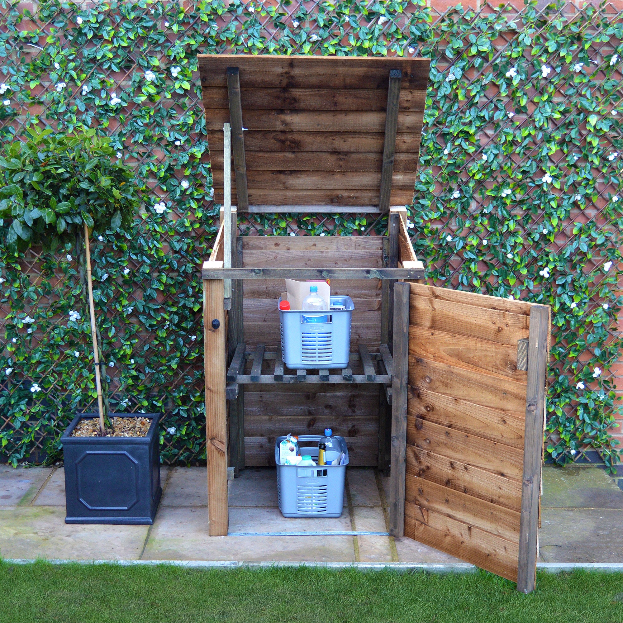 Morcott Single Recycling Store - Rustic Brown