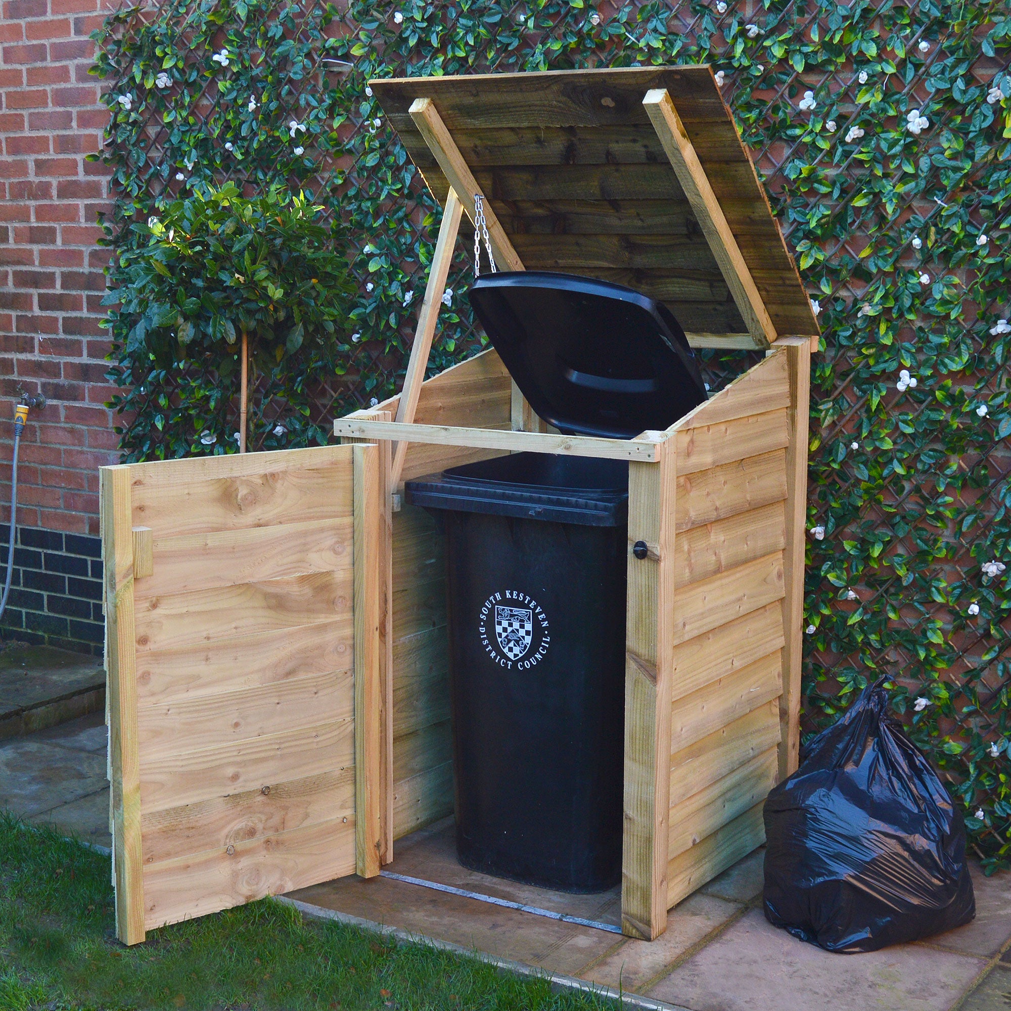 Morcott Single Wheelie Bin Store - Light Green