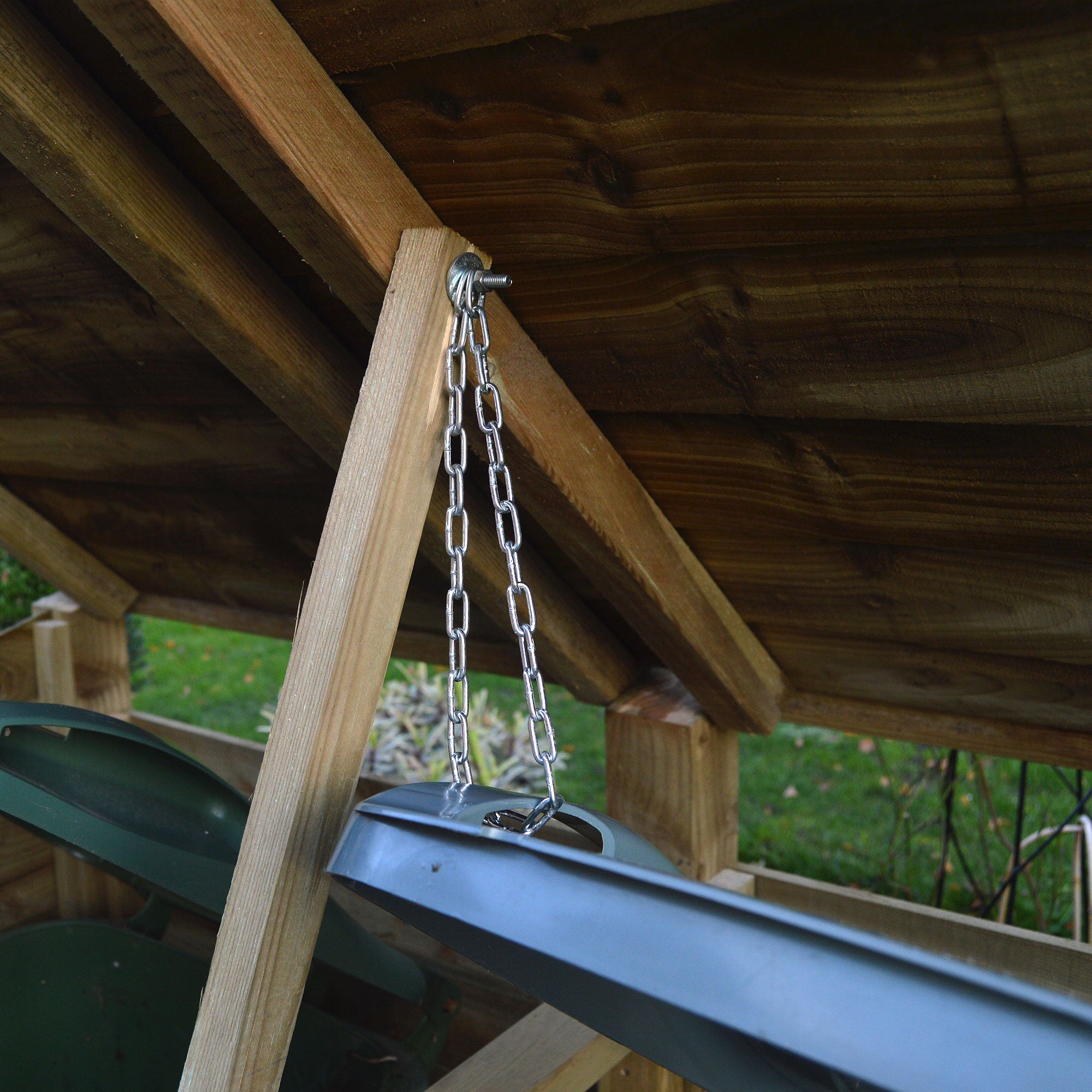 Morcott Double Wheelie Bin with Recycling Store - Light Green