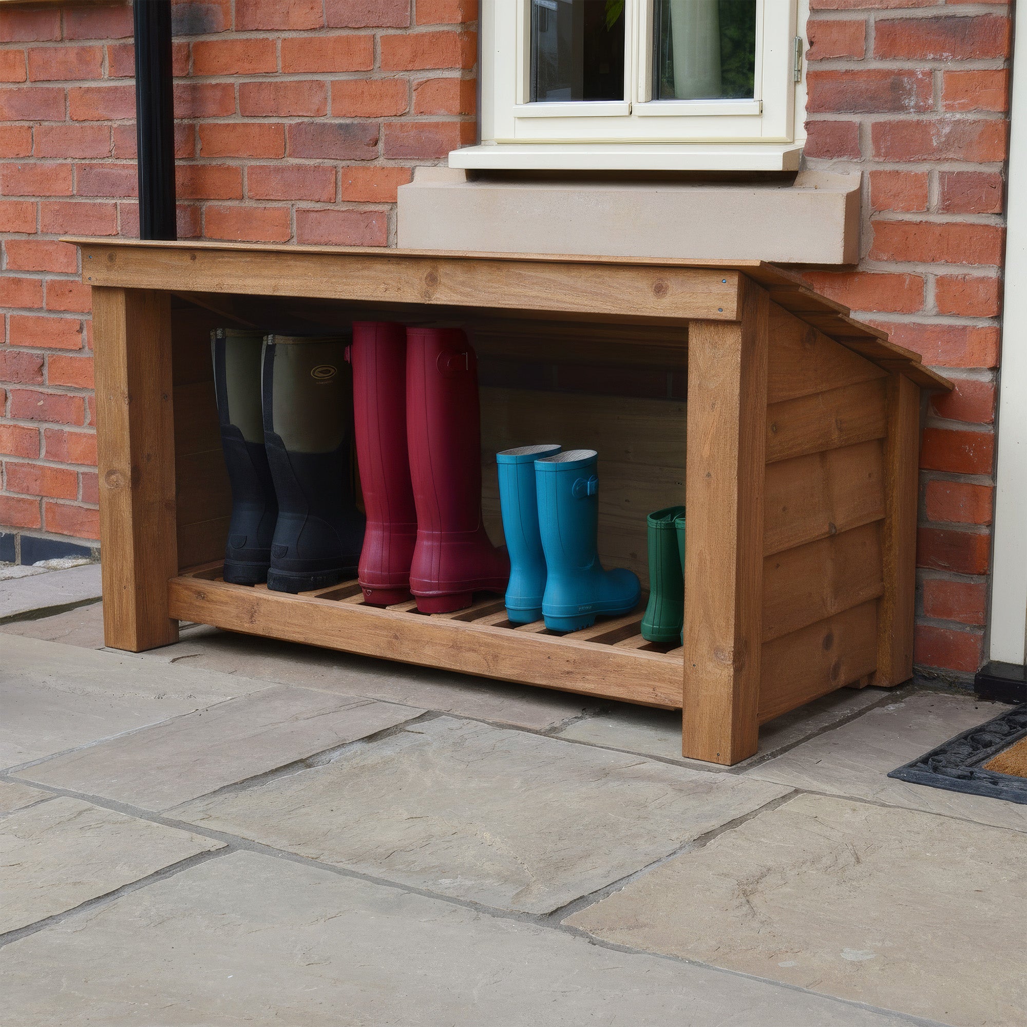 Langham Major Boot Store - Rustic Brown - Slatted Base