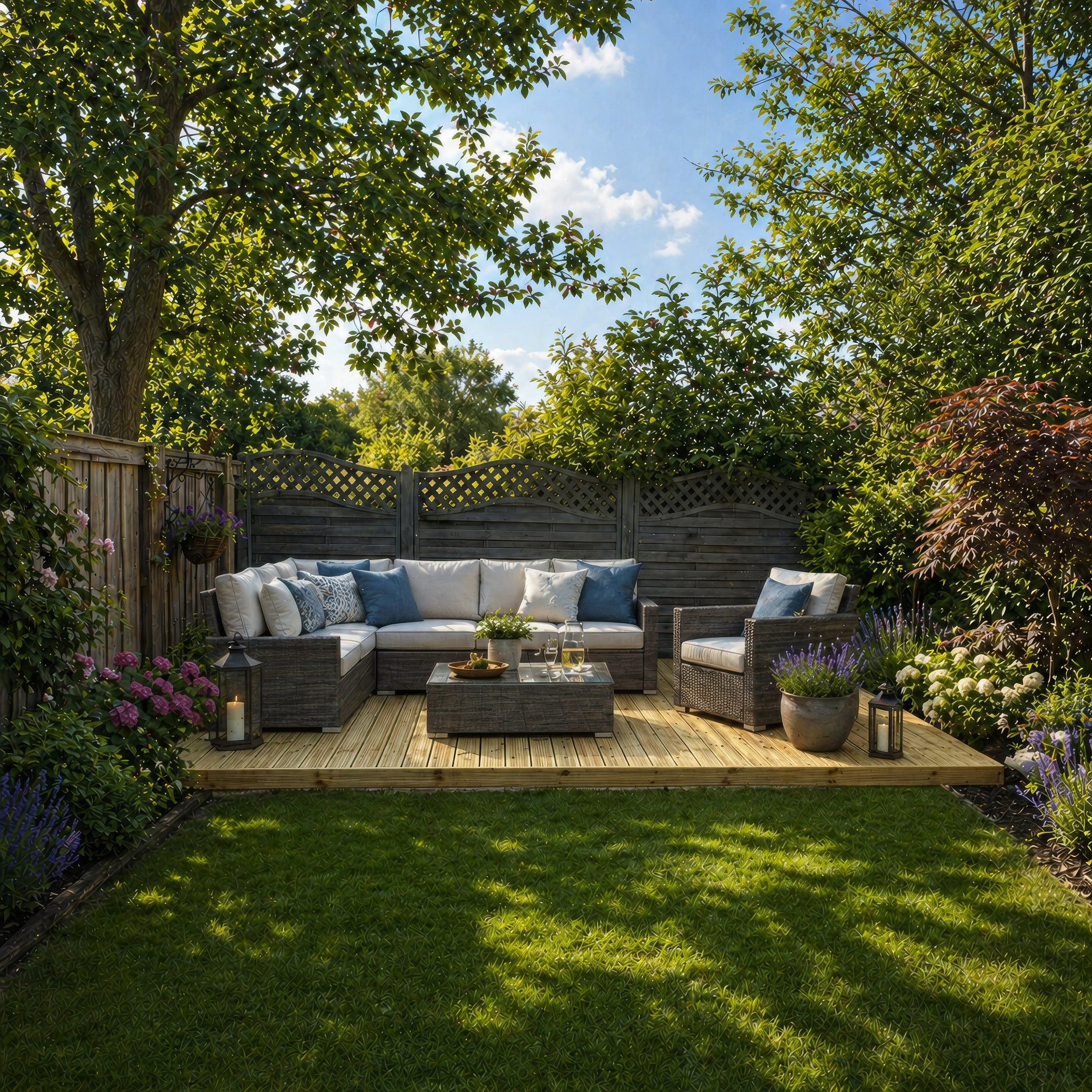 Decking - Light Green - 4.8m Width x 4.8m Length