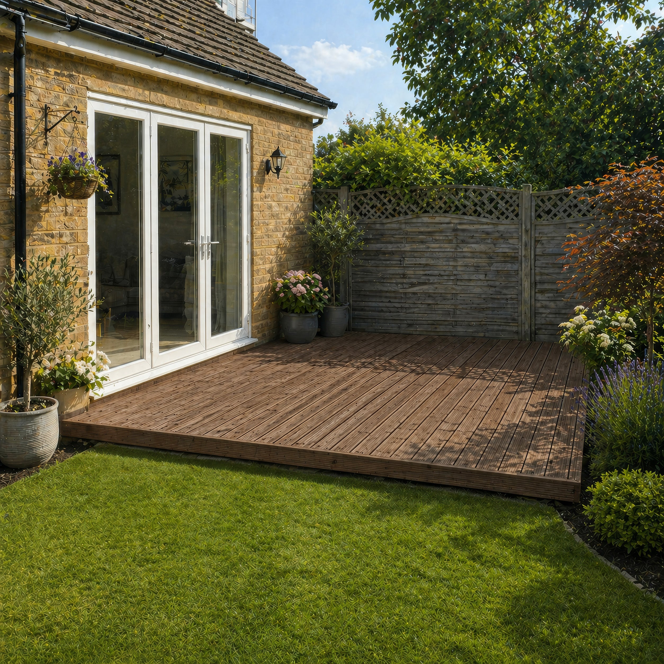 Decking - Rustic Brown - 2.4m Width x 3m Length