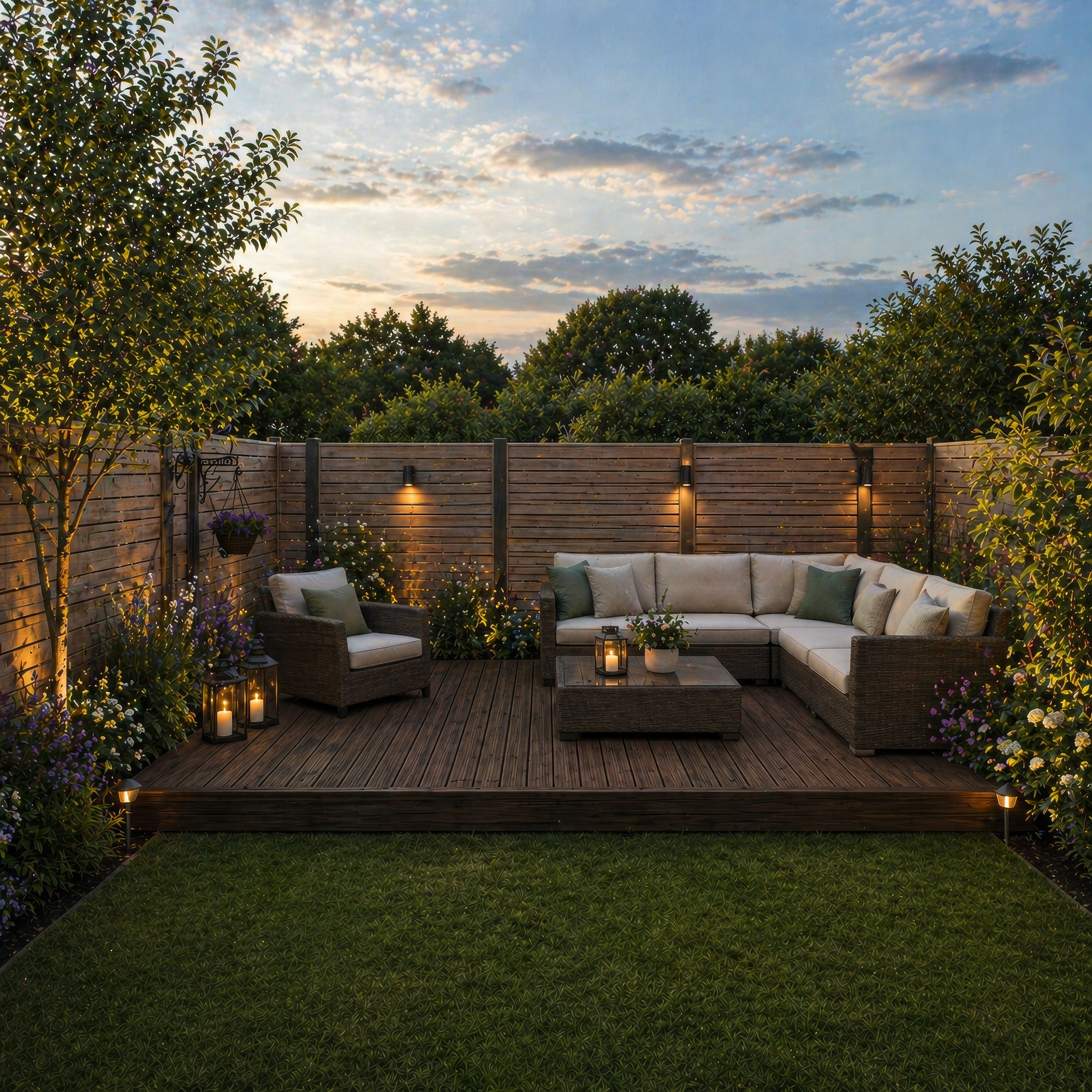 Decking - Rustic Brown - 2.4m Width x 3m Length