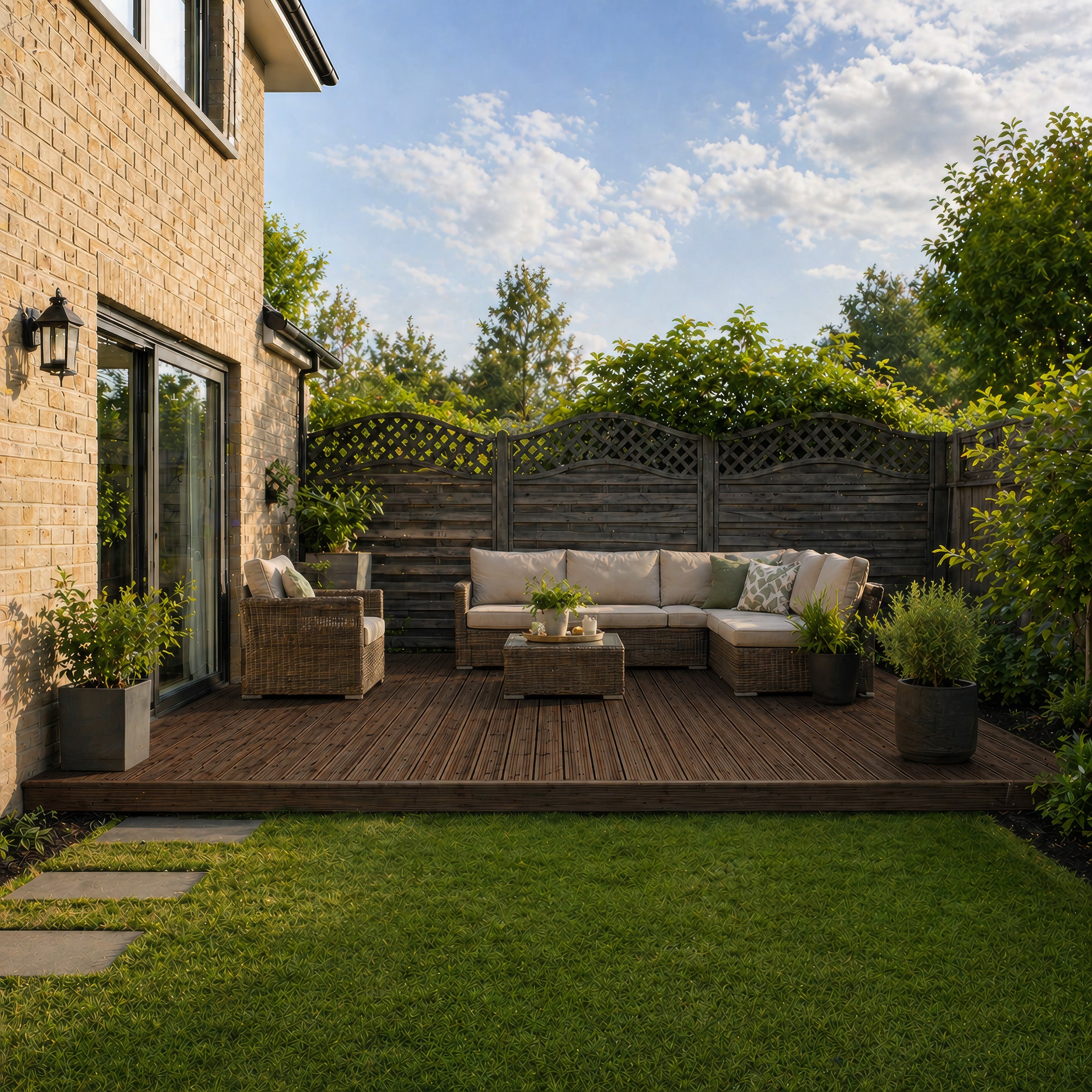 Decking - Rustic Brown - 3m Width x 3.6m Length