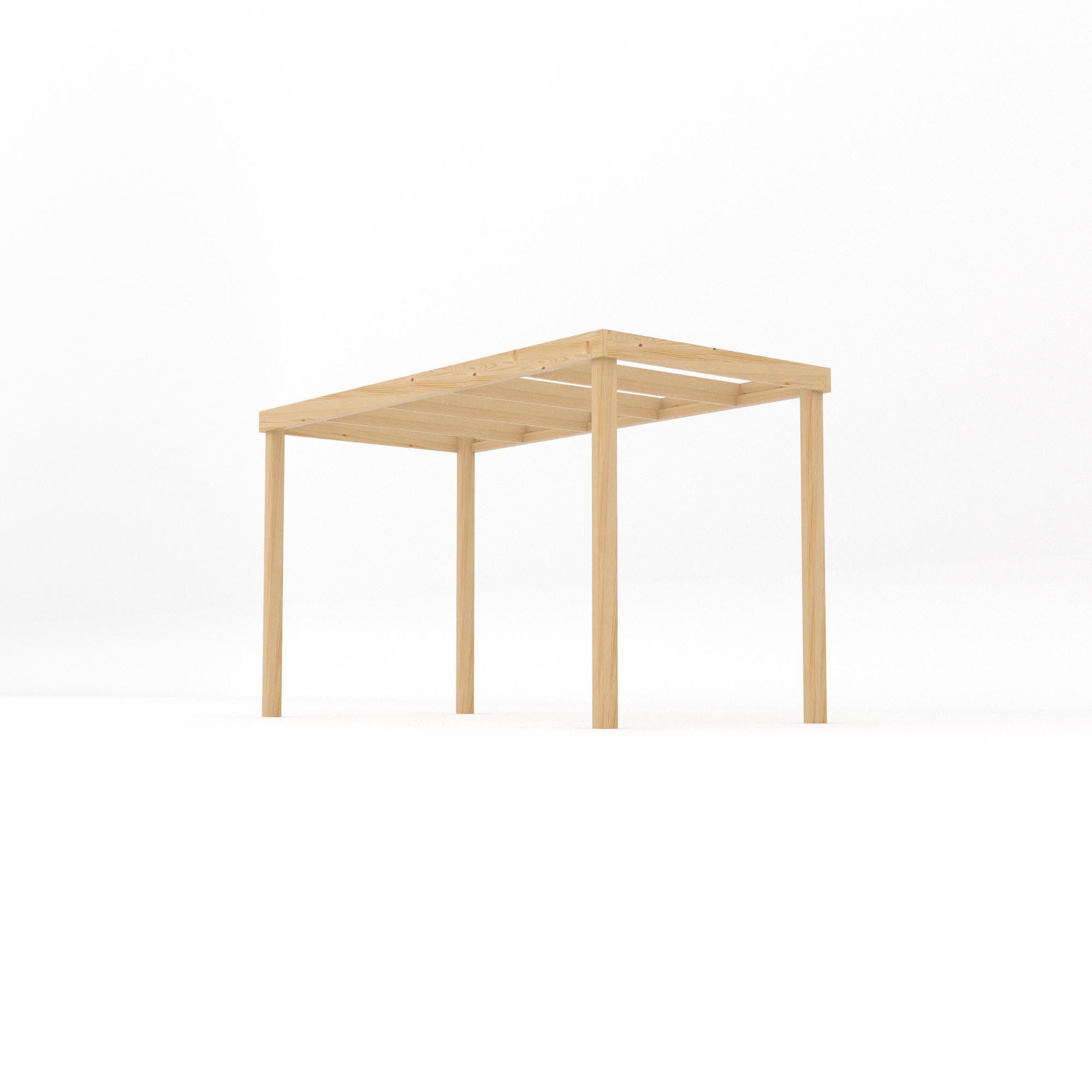 Freestanding Box Pergola - Light Green - 1.8m Width x 3.6m Length