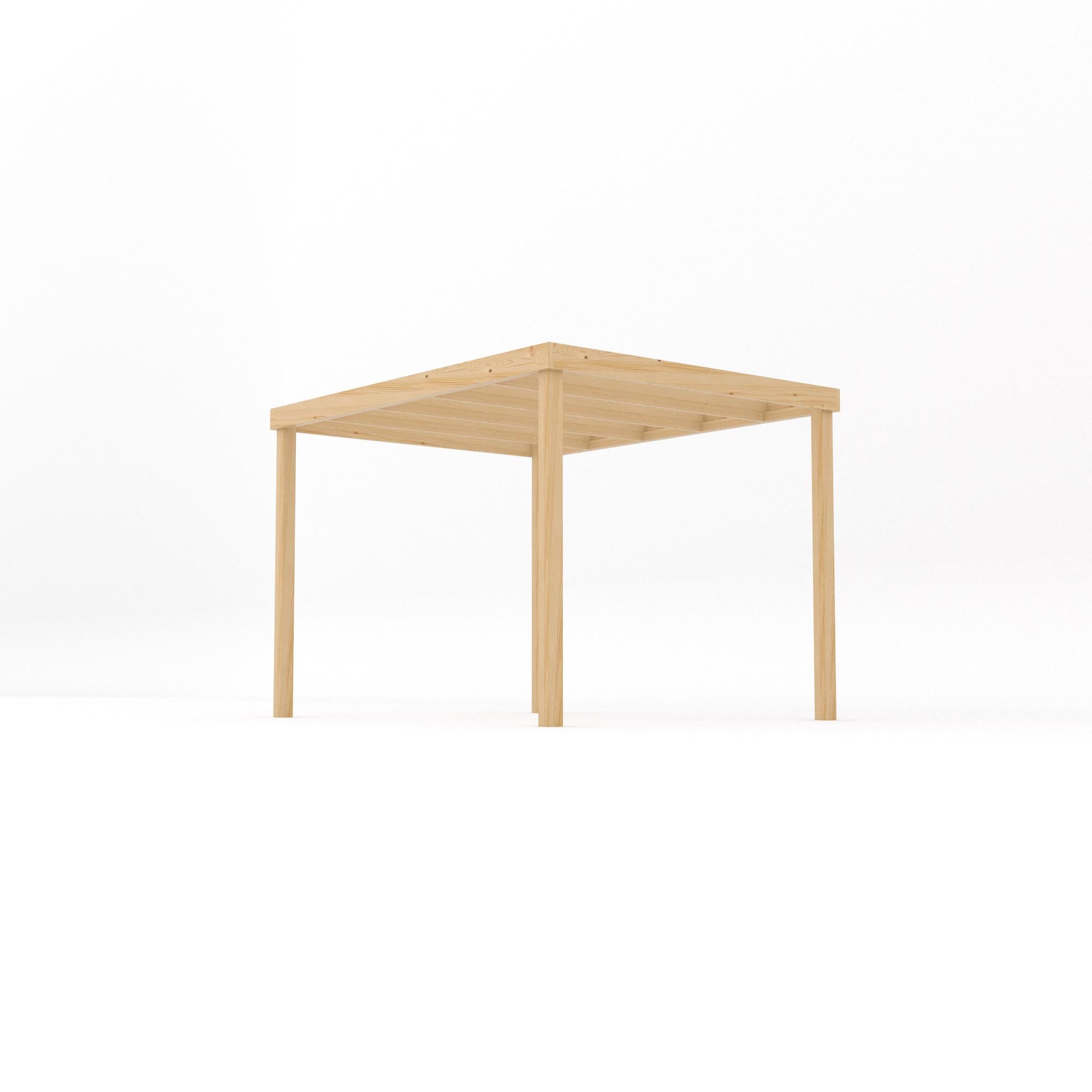 Freestanding Box Pergola - Light Green - 2.4m Width x 3m Length