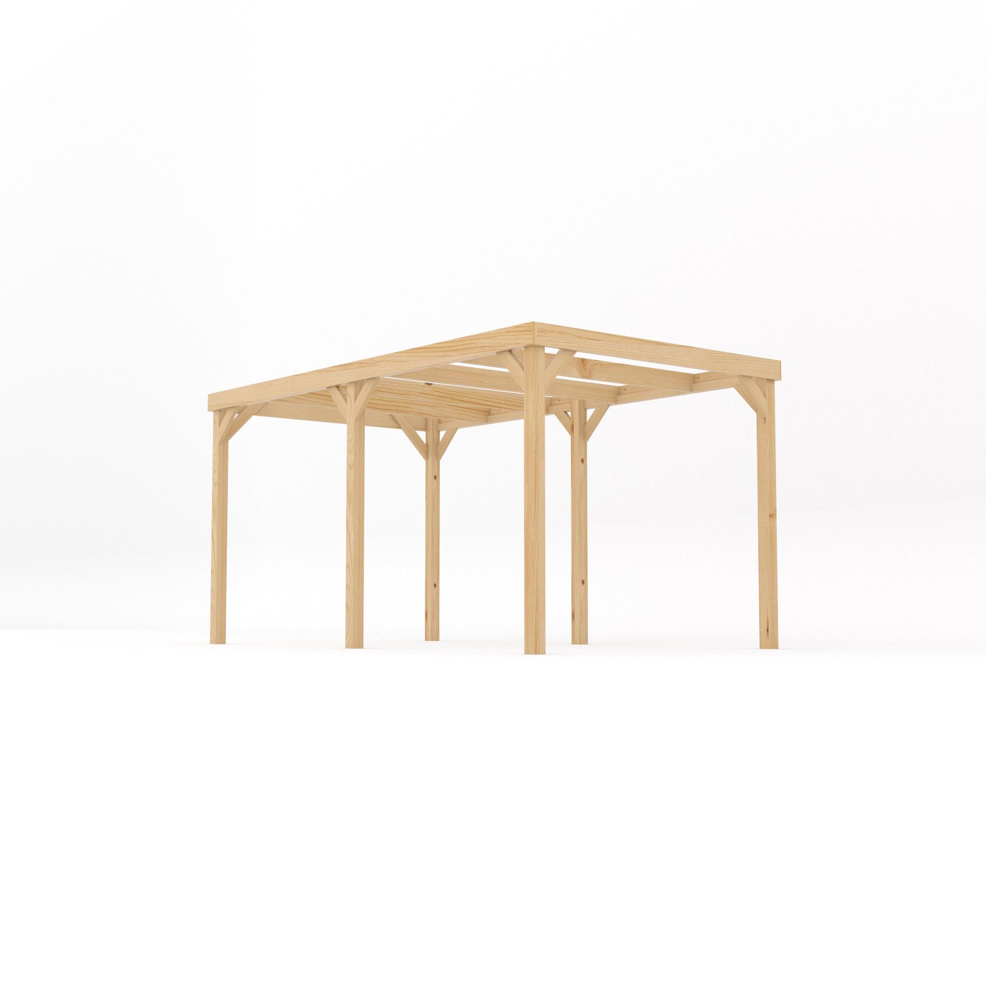 Freestanding Box Pergola - Light Green - 3.6m Width x 4.2m Length