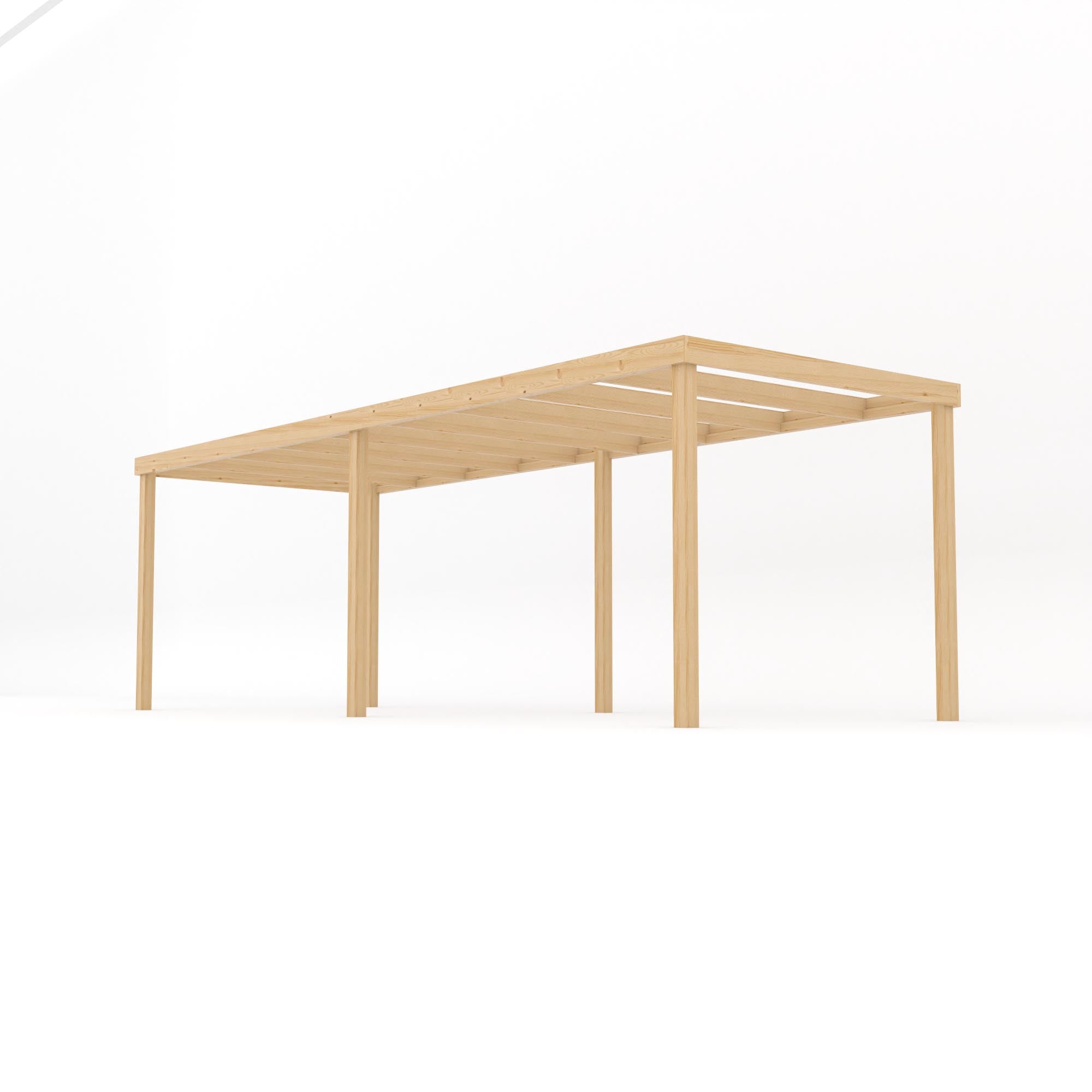 Freestanding Box Pergola - Light Green - 4.2m Width x 6.6m Length