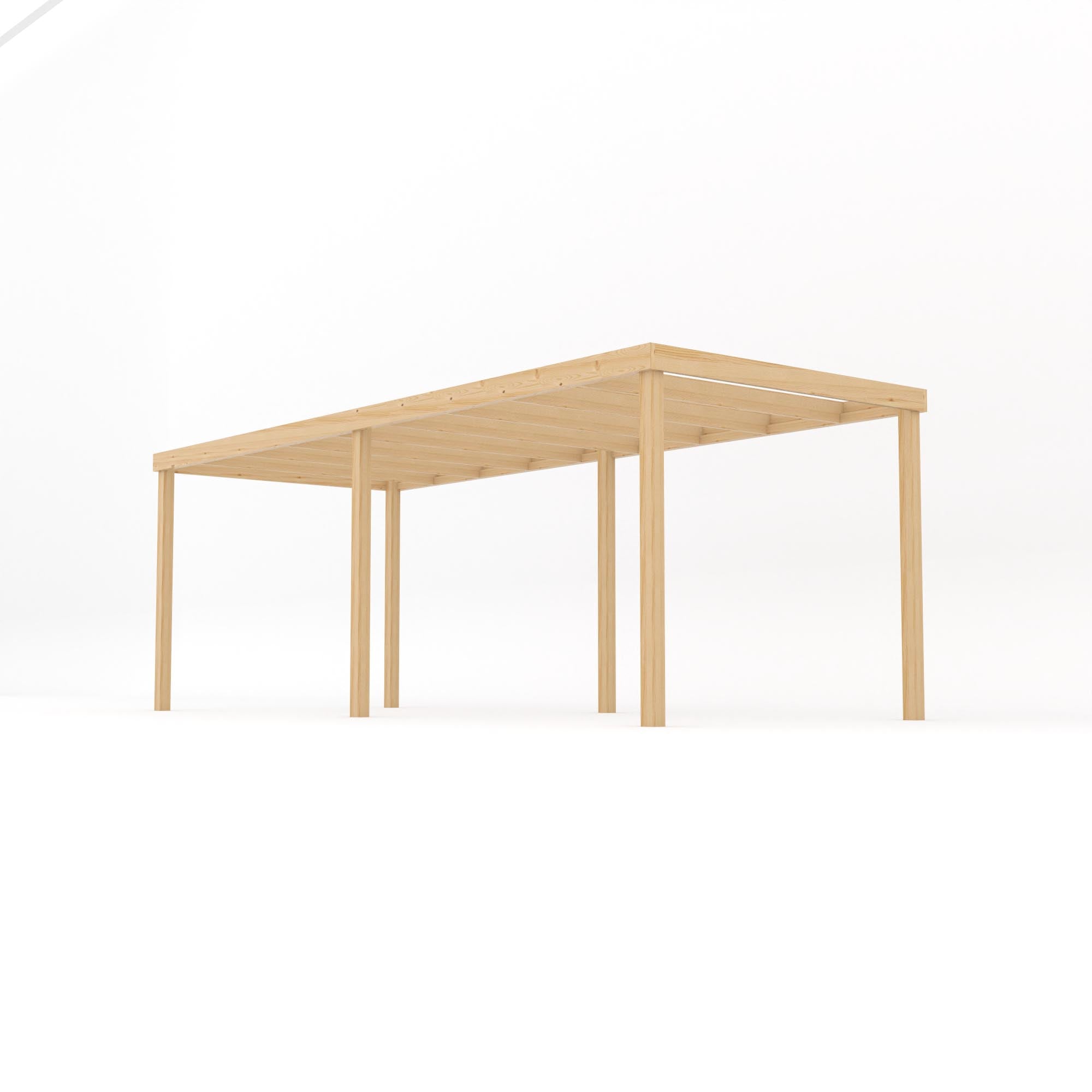 Freestanding Box Pergola - Light Green - 4.8m Width x 6m Length