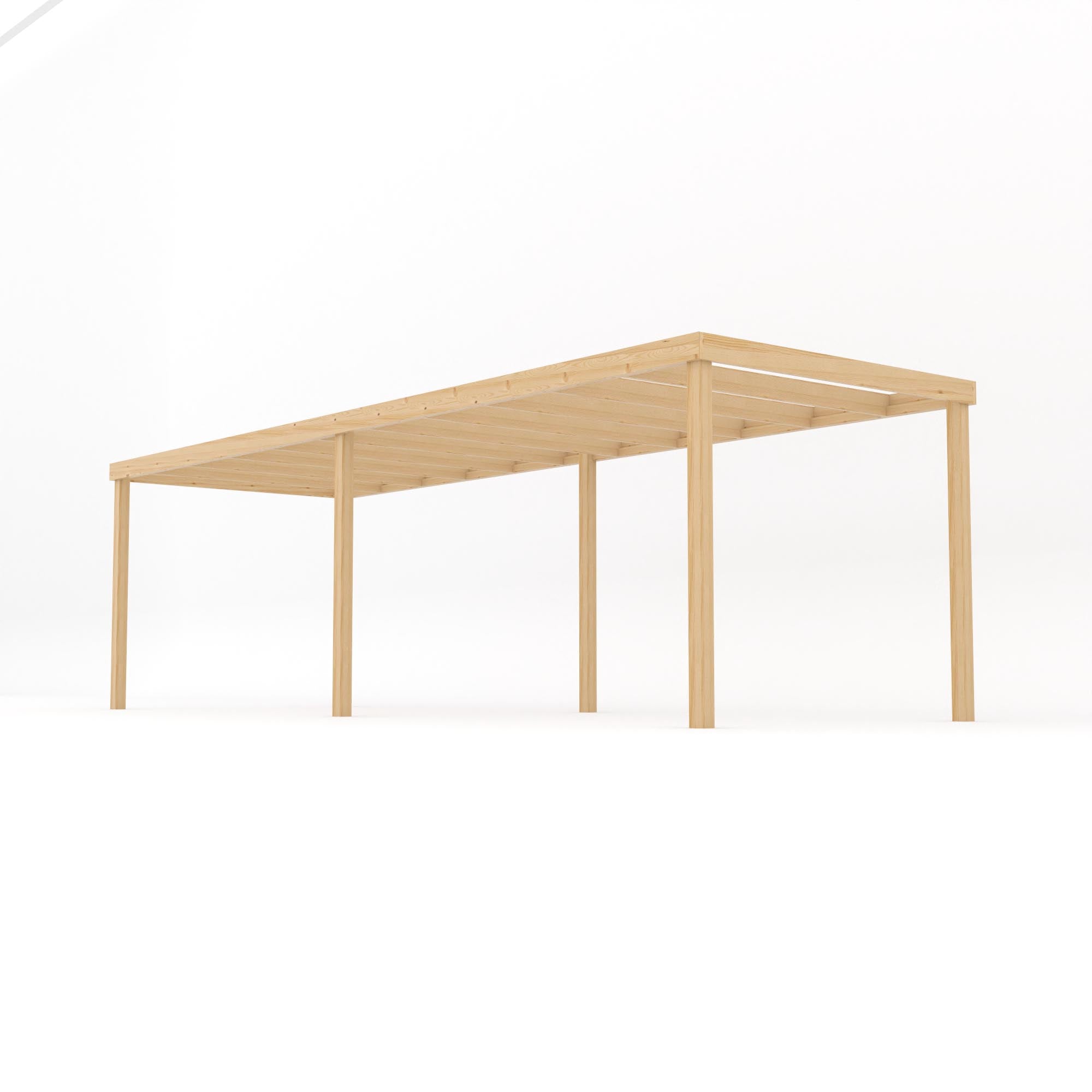 Freestanding Box Pergola - Light Green - 4.2m Width x 7.2m Length