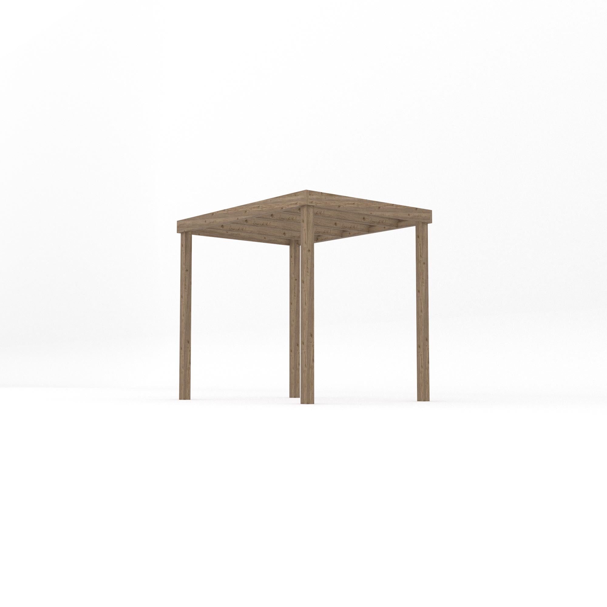 Freestanding Box Pergola - Rustic Brown - 1.8m Width x 2.4m Length