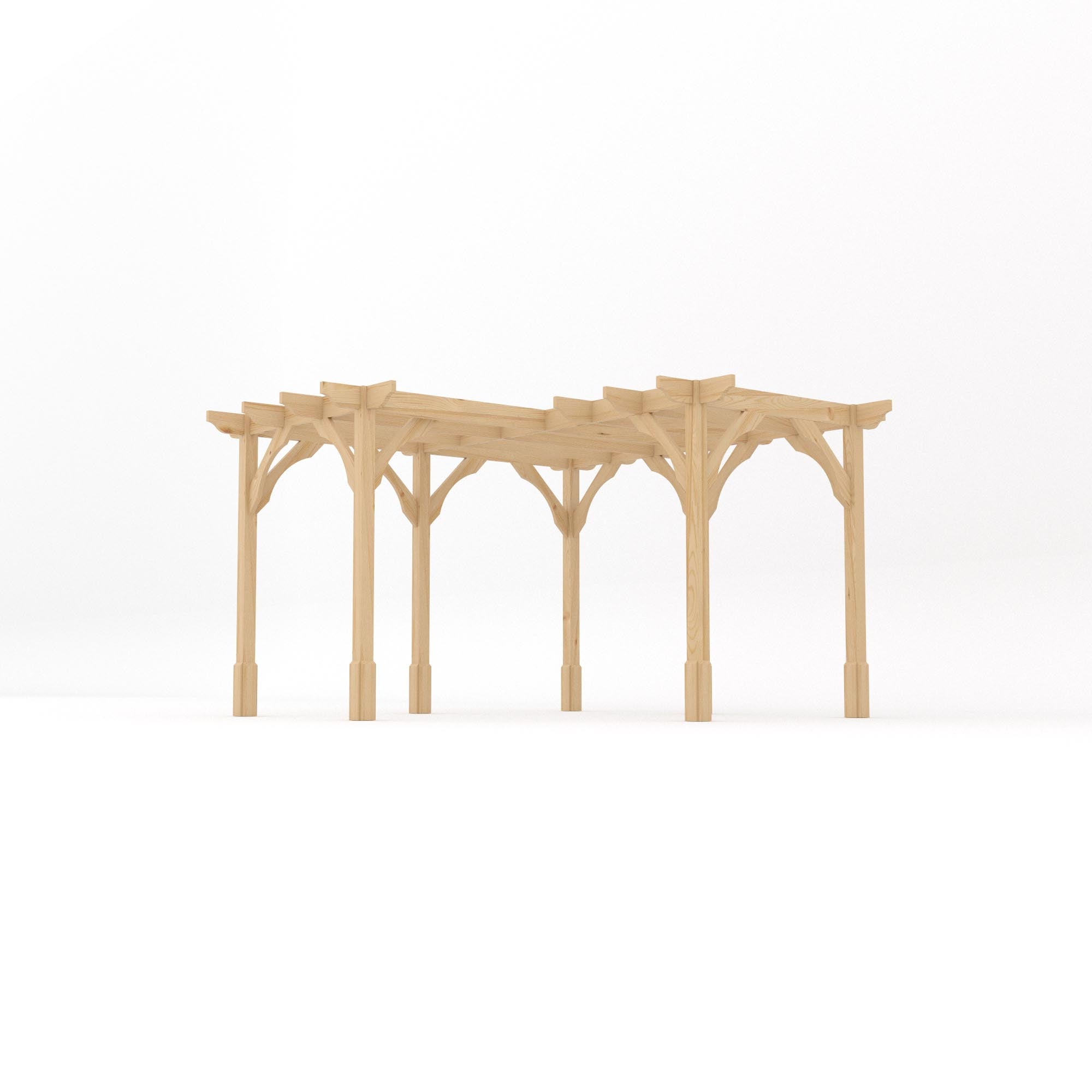 Freestanding Corner Premium Pergola - Light Green - 3.6m Width x 3.6m Length