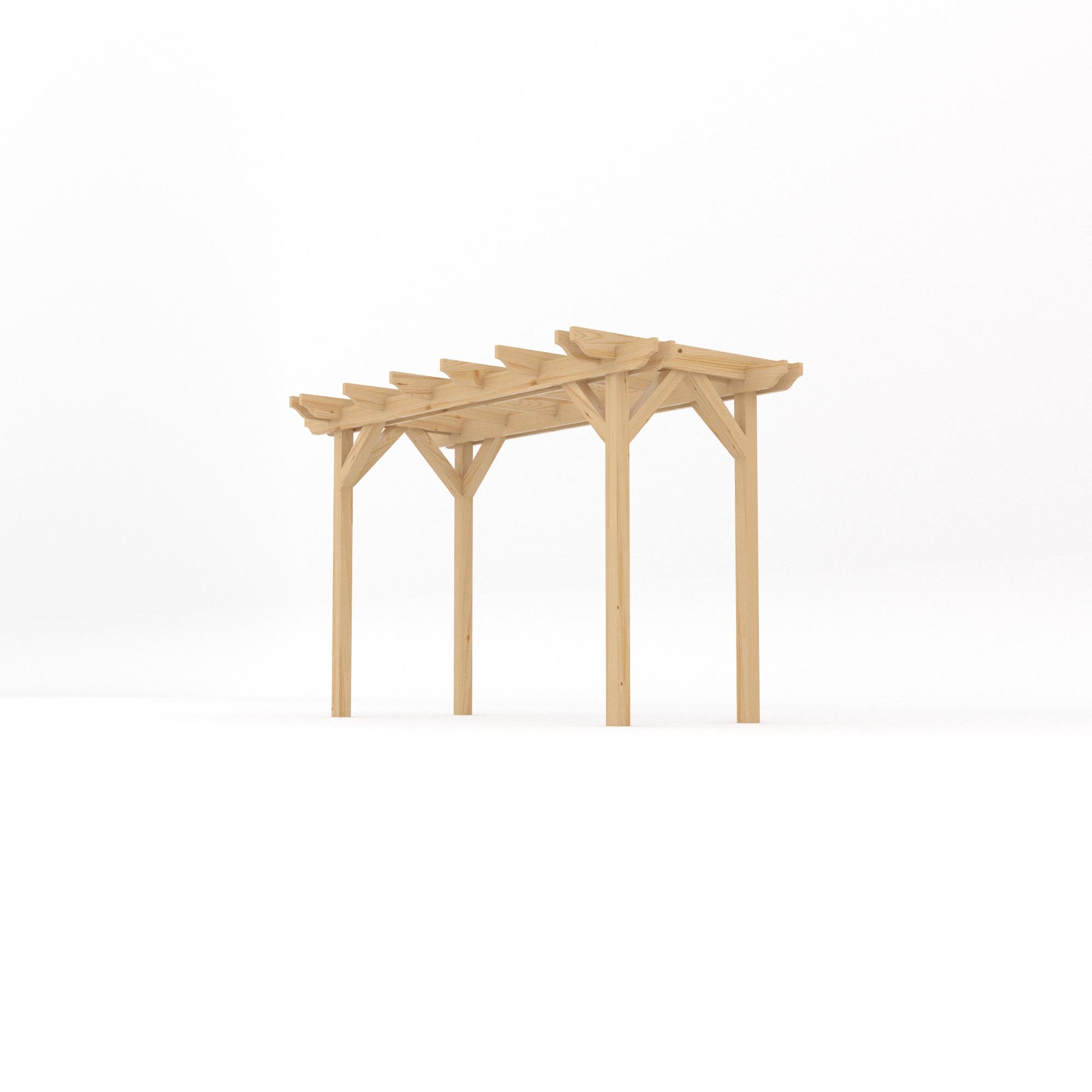 Freestanding Double Garden Pergola - Light Green - 1.8m Width x 3.6m Length