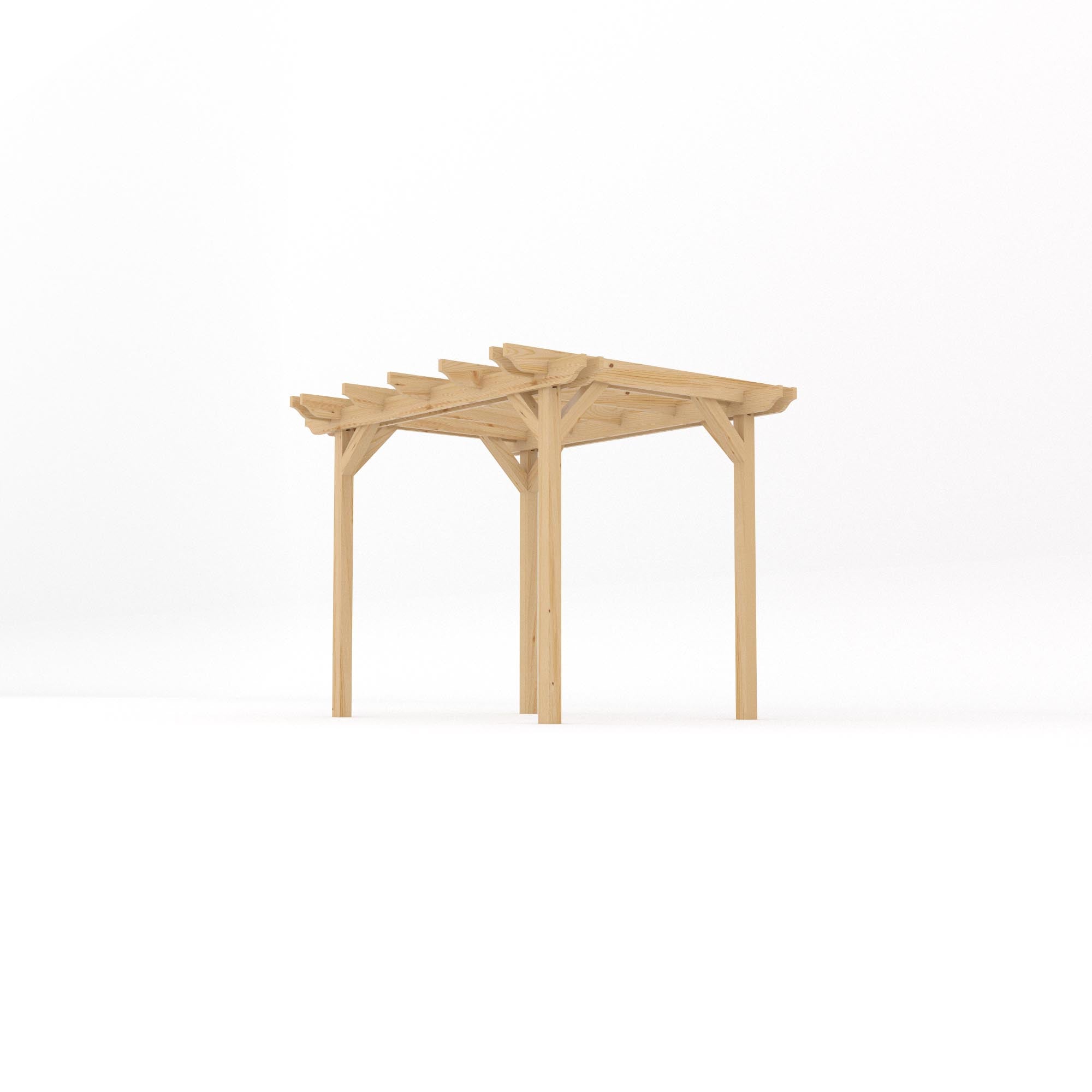 Freestanding Double Garden Pergola - Light Green - 2.4m Width x 3m Length