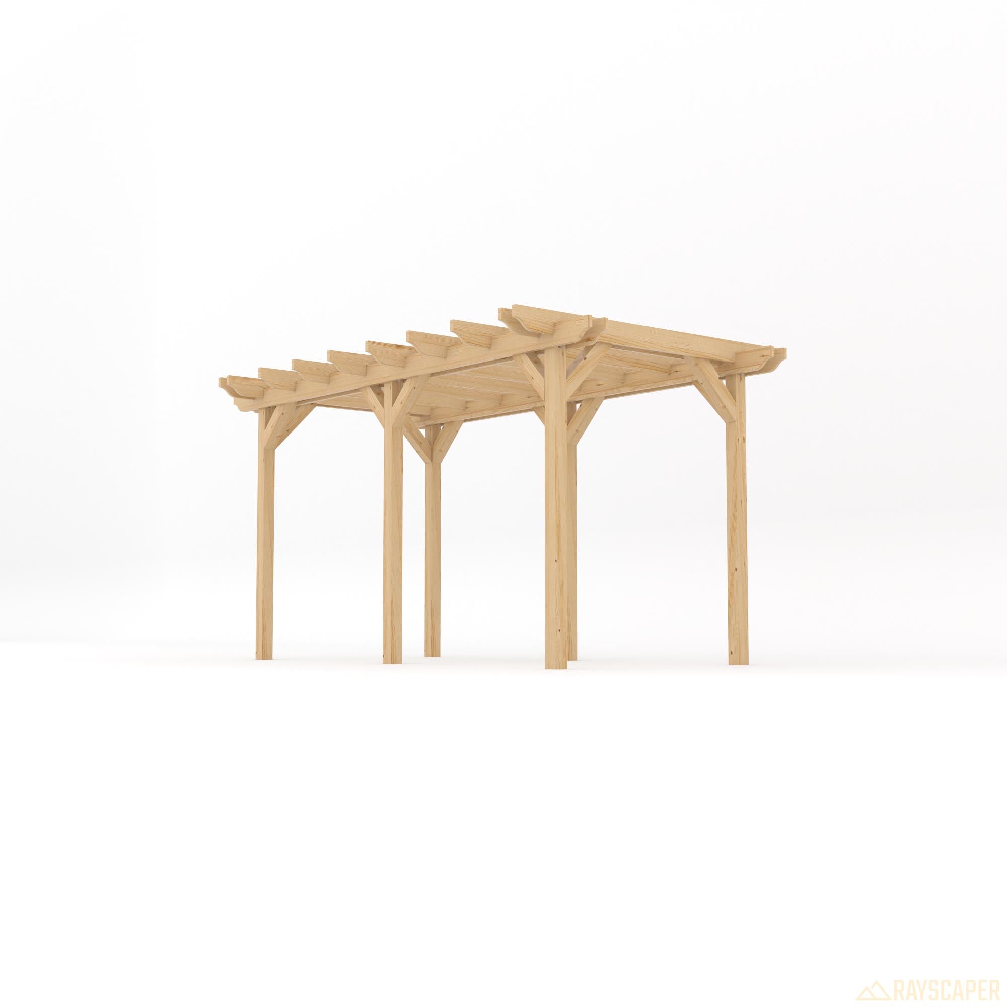 Freestanding Double Garden Pergola - Light Green - 1.8m Width x 4.2m Length