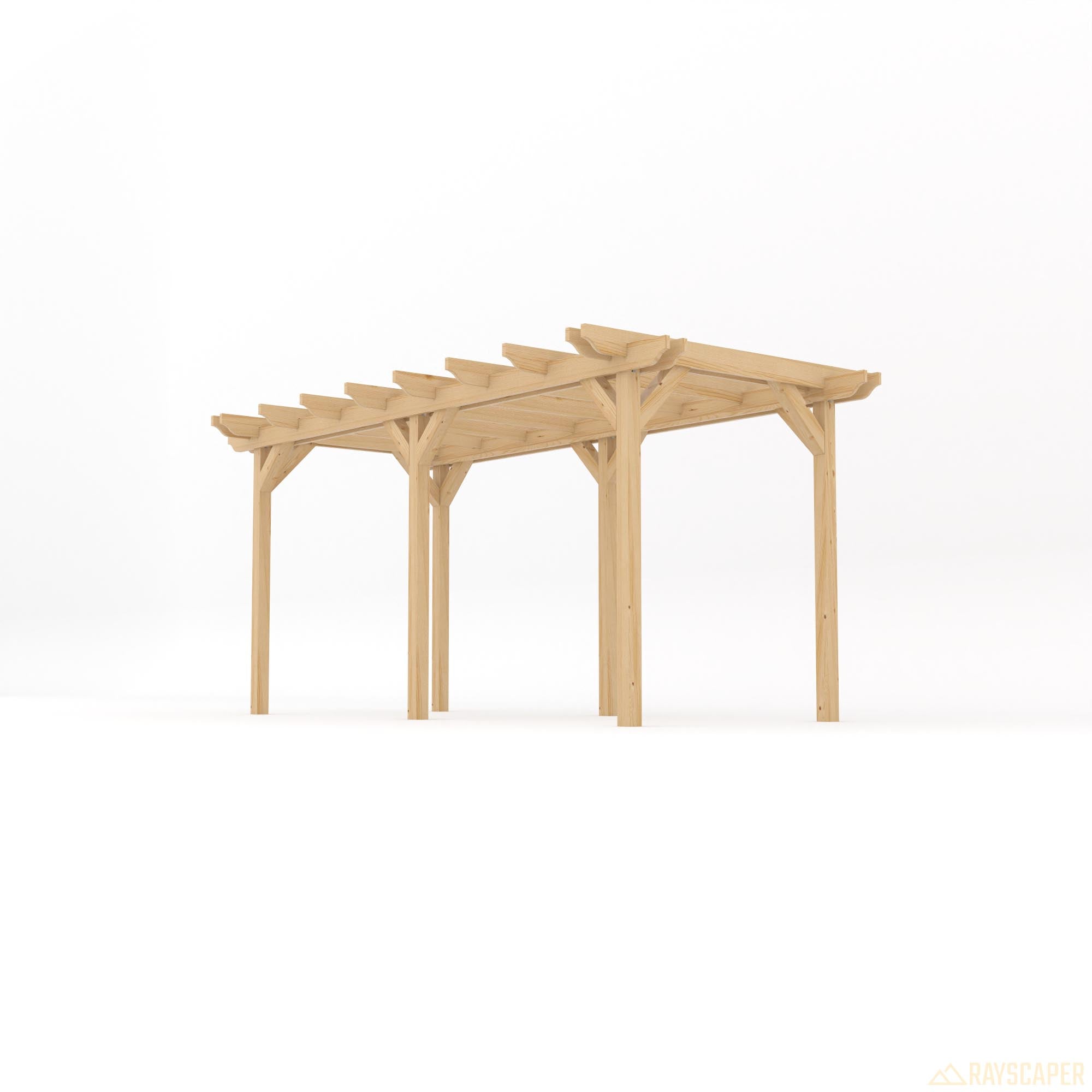 Freestanding Double Garden Pergola - Light Green - 1.8m Width x 4.8m Length
