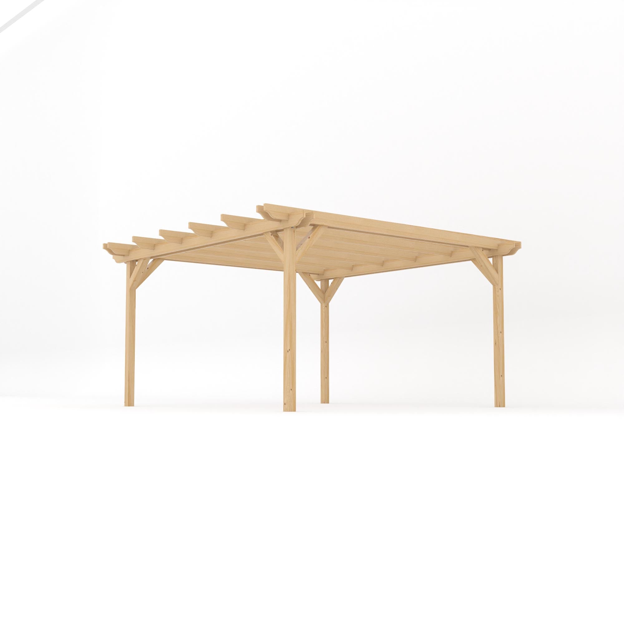 Freestanding Double Garden Pergola - Light Green - 4.2m Width x 4.2m Length