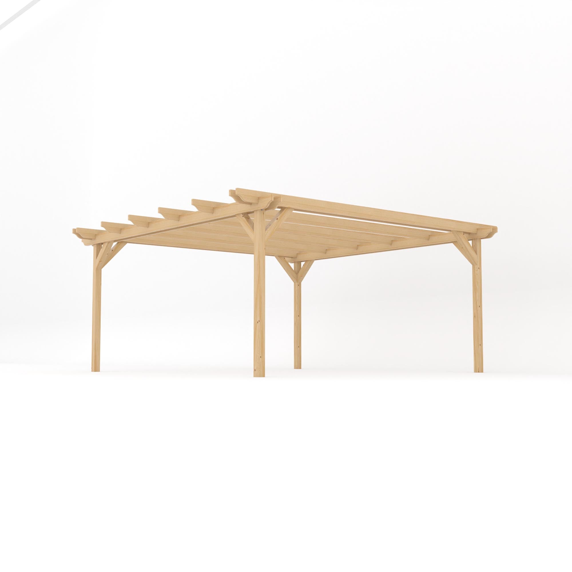 Freestanding Double Garden Pergola - Light Green - 4.8m Width x 4.8m Length
