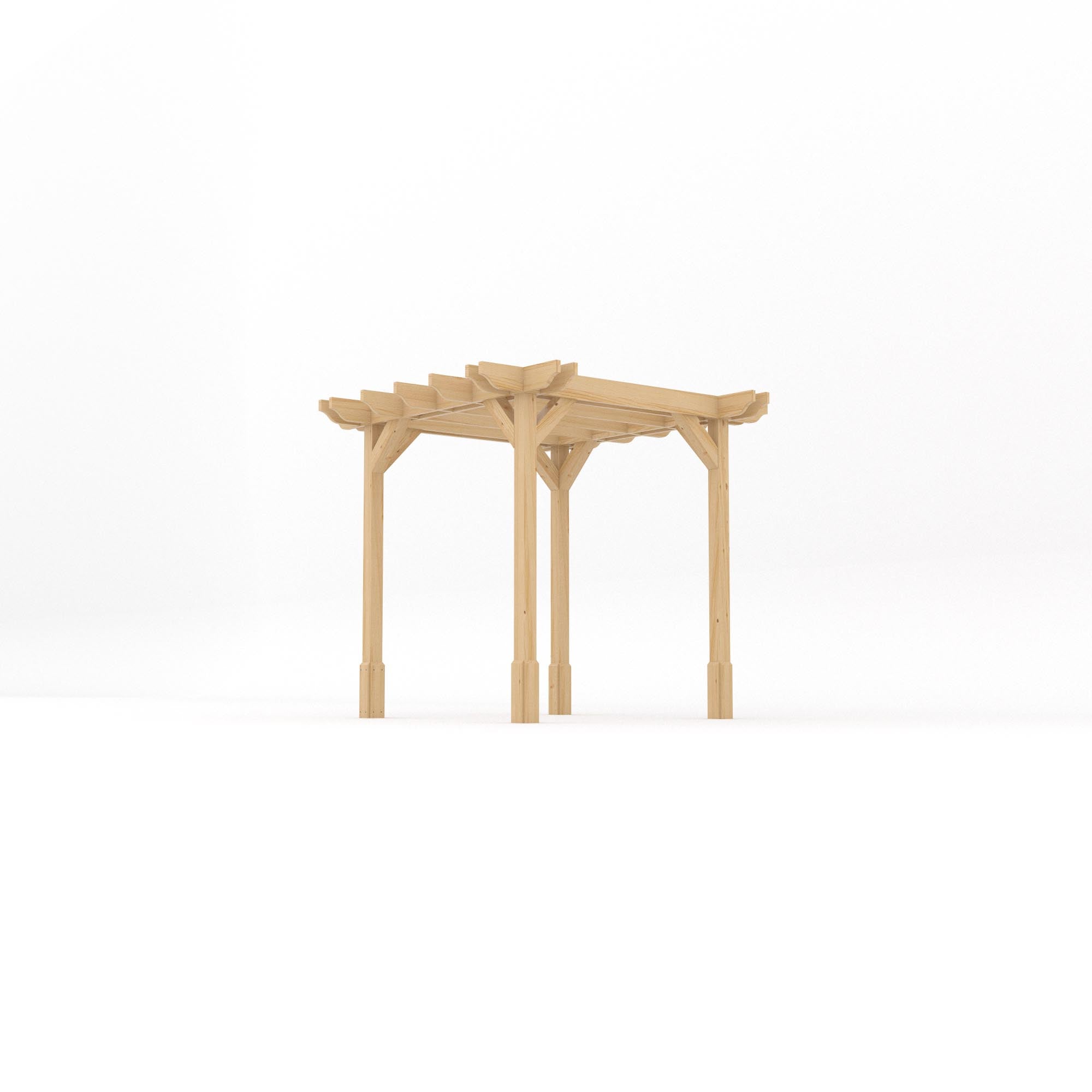 Freestanding Double Premium Pergola - Light Green - 2.4m Width x 2.4m Length