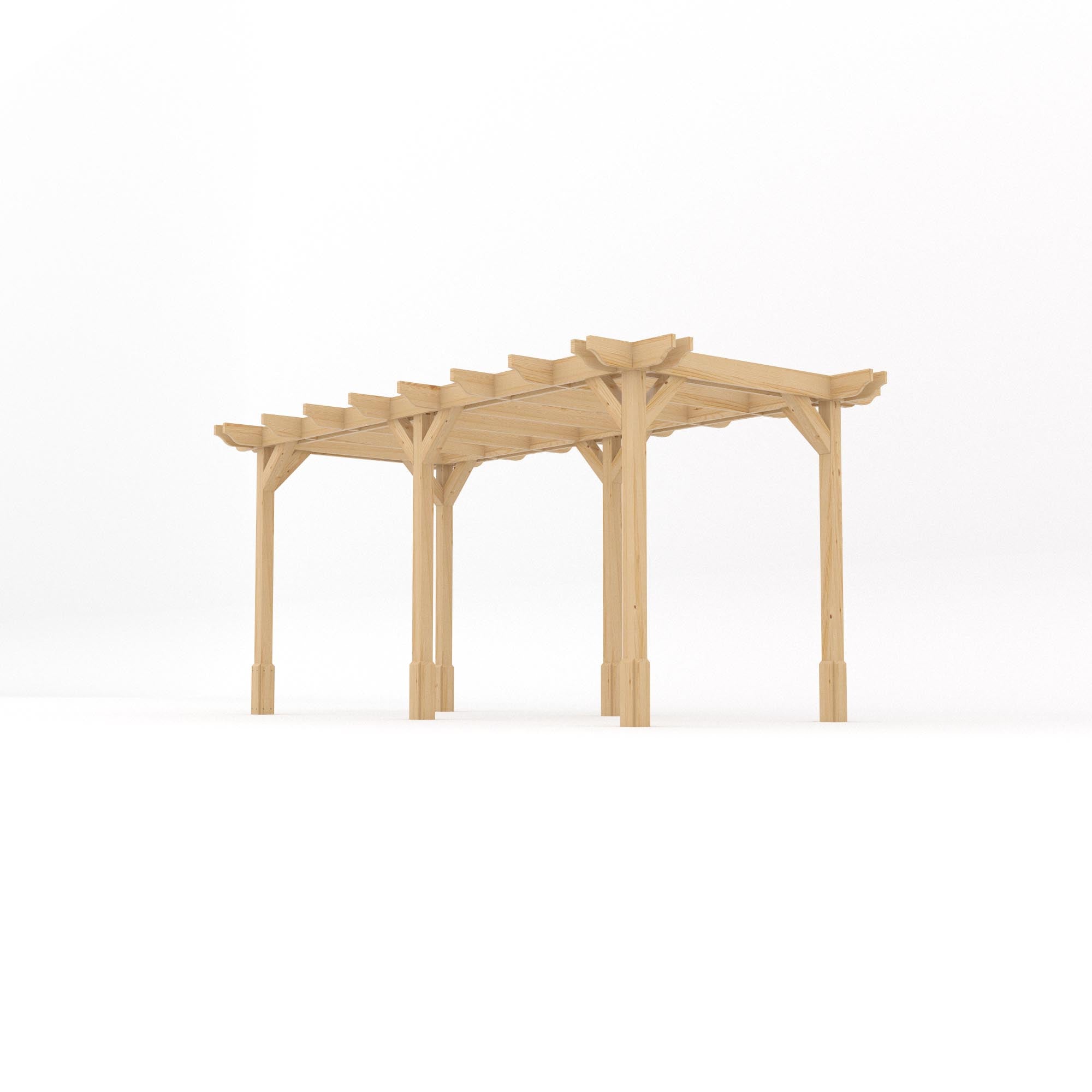 Freestanding Double Premium Pergola - Light Green - 3m Width x 4.8m Length