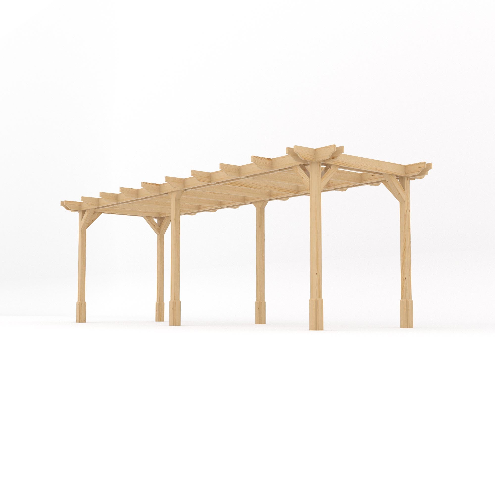 Freestanding Double Premium Pergola - Light Green - 1.8m Width x 6.6m Length