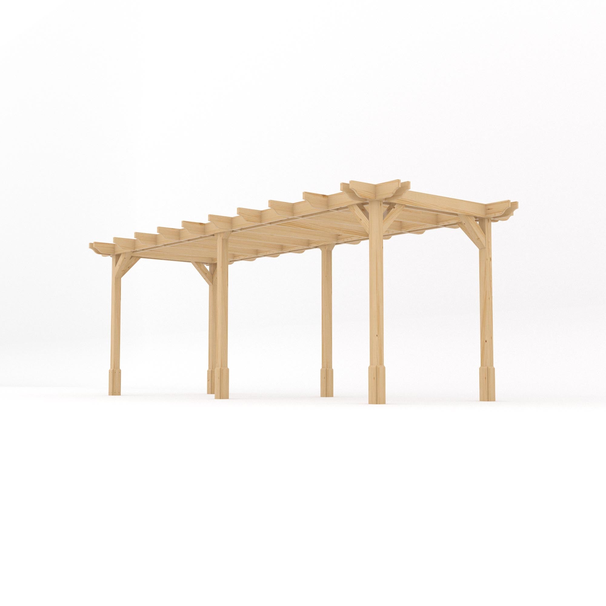 Freestanding Double Premium Pergola - Light Green - 1.8m Width x 6m Length